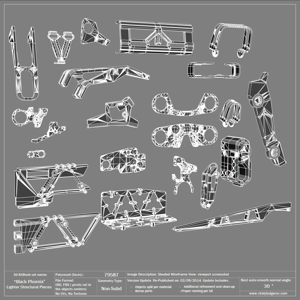 メンテナンス BUDDICA PHOENIX BODY BASE BP_3dKitBashLibrary_Hydraulics