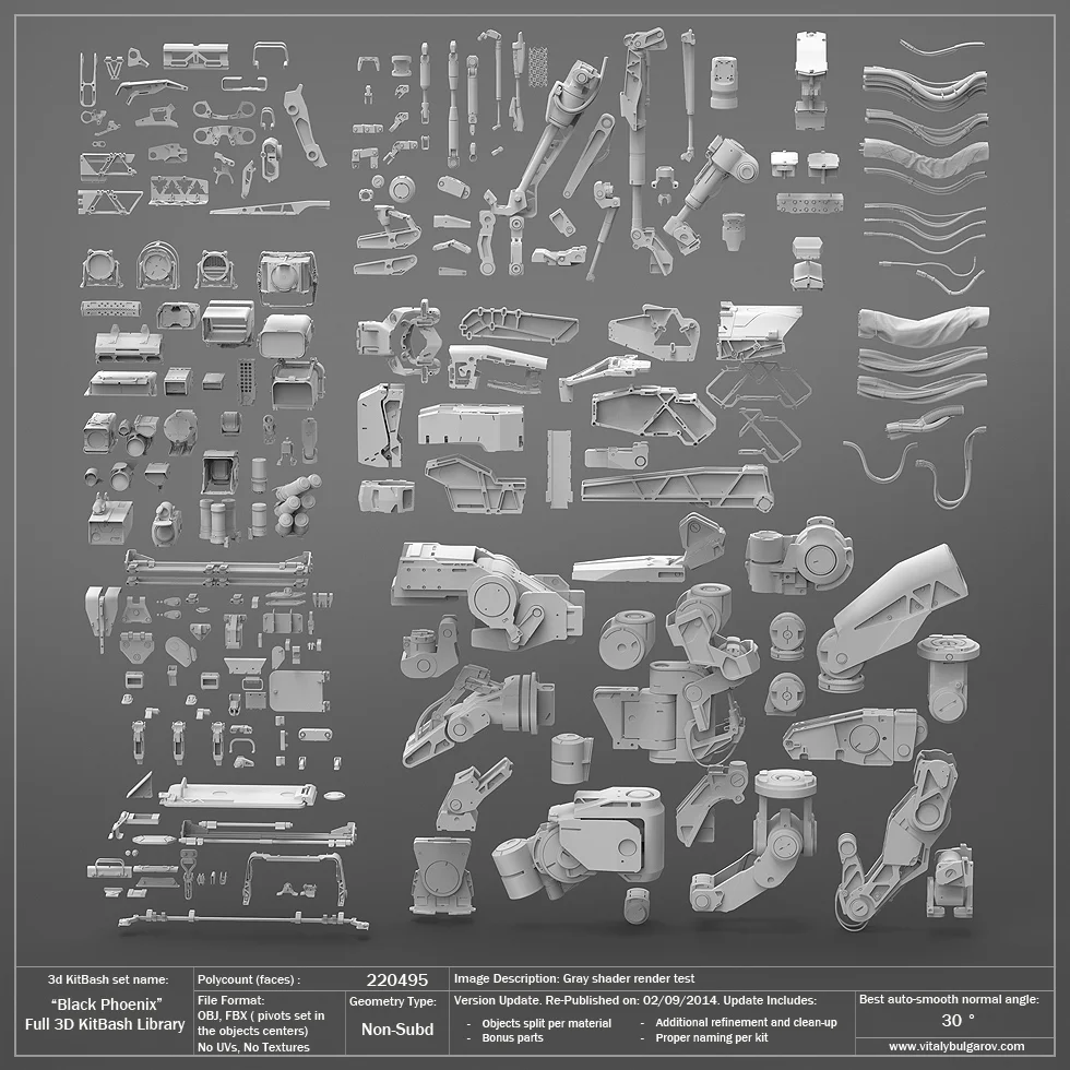 【未使用】BUDDICA PHOENIX BODY BASE Black Phoenix: Hydraulics and Smaller Joints Pack — Vitaly