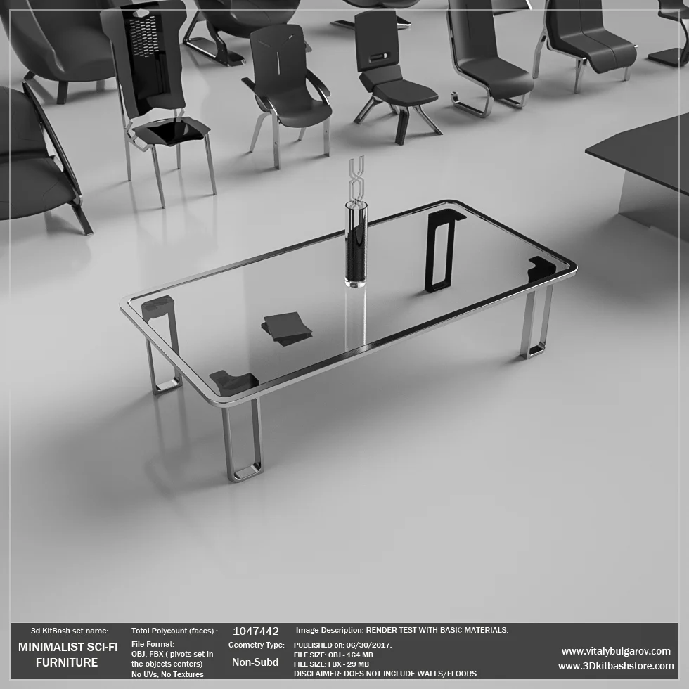 MINIMALIST SciFi Furniture Set — Vitaly Bulgarov