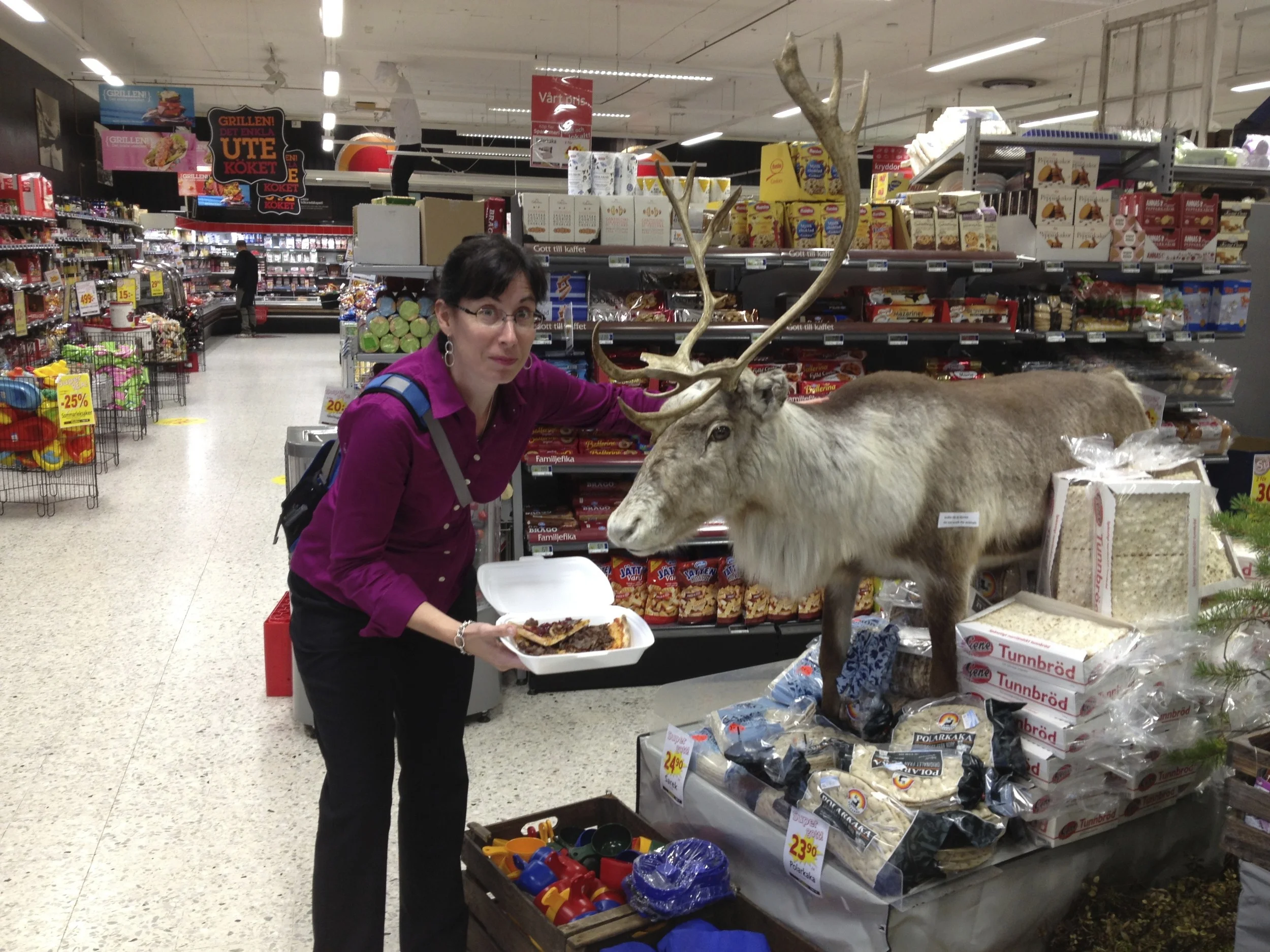 me and my reindeer pizza leftovers, and its cousin, Blitzen