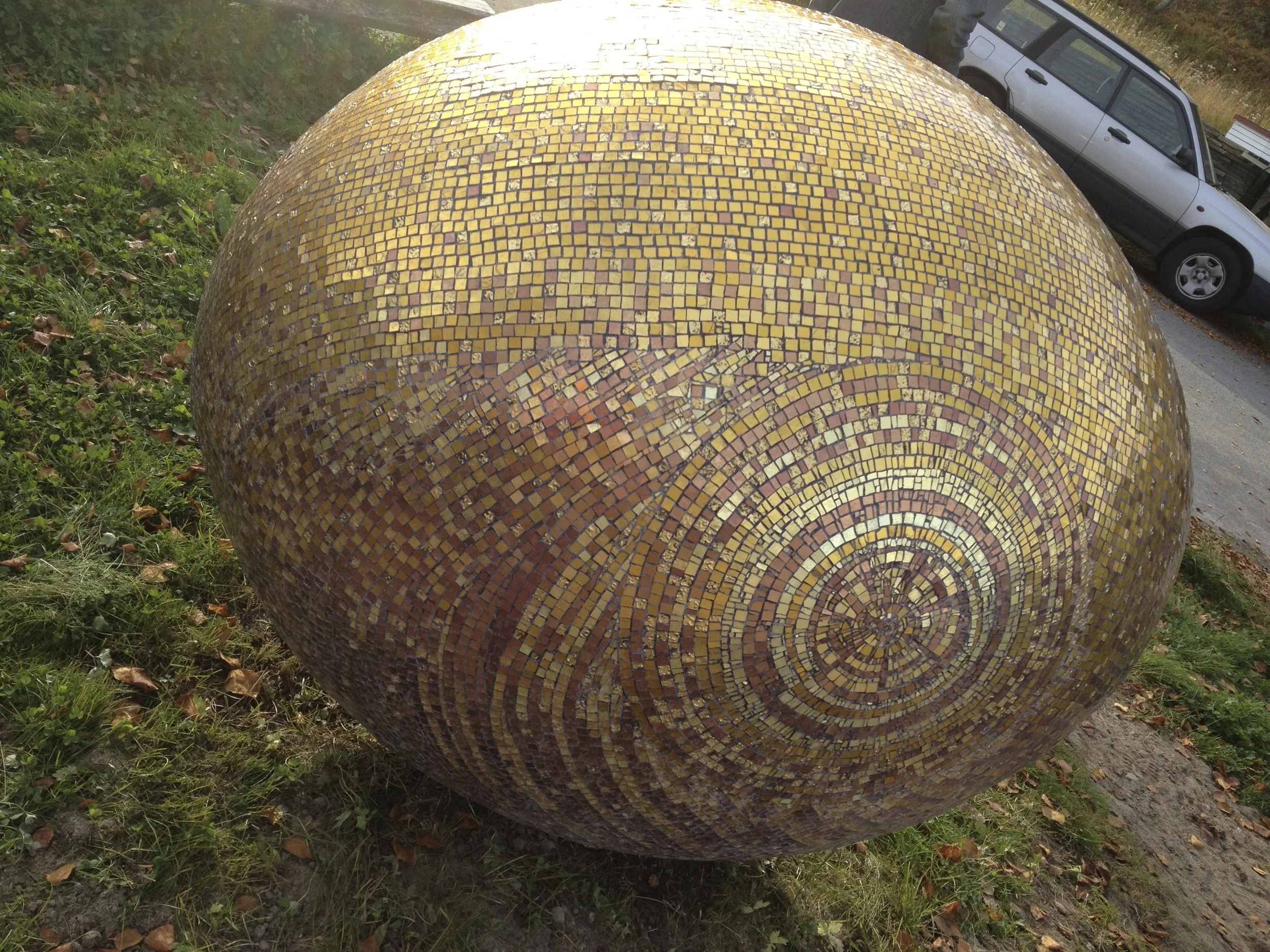 An outdoor mosaic 