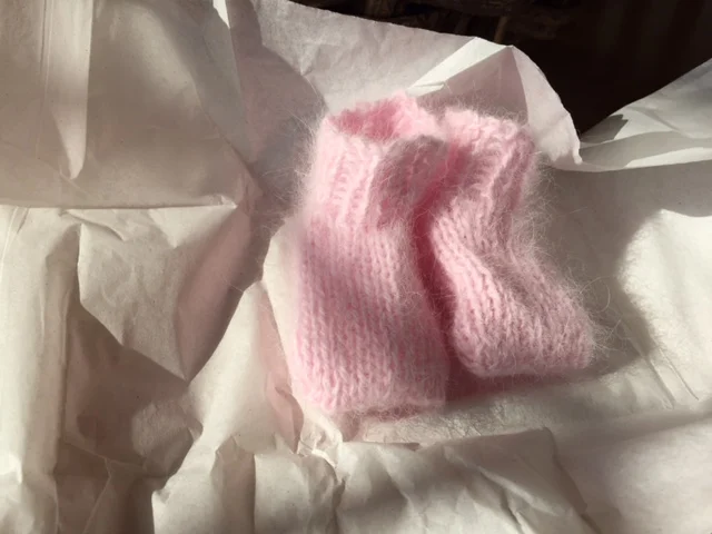 One hour bootees from Last Minute Knitted Gifts