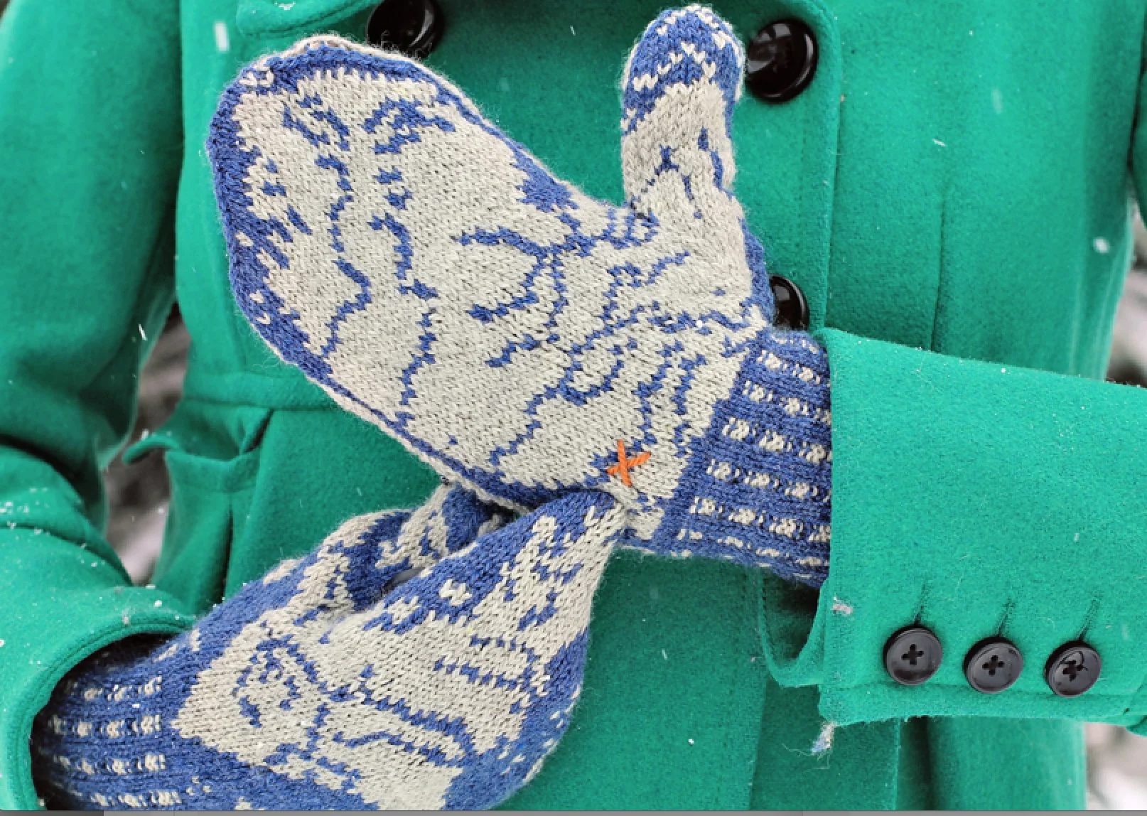 Michigander Mittens by Laura Ricketts, closeup