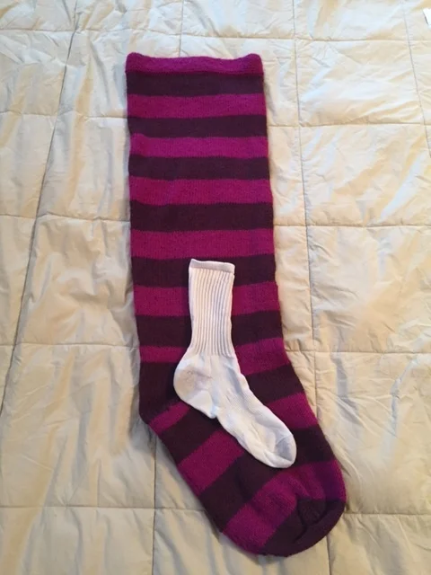 And, yet, here it is with a sock I normally wear with boots.
