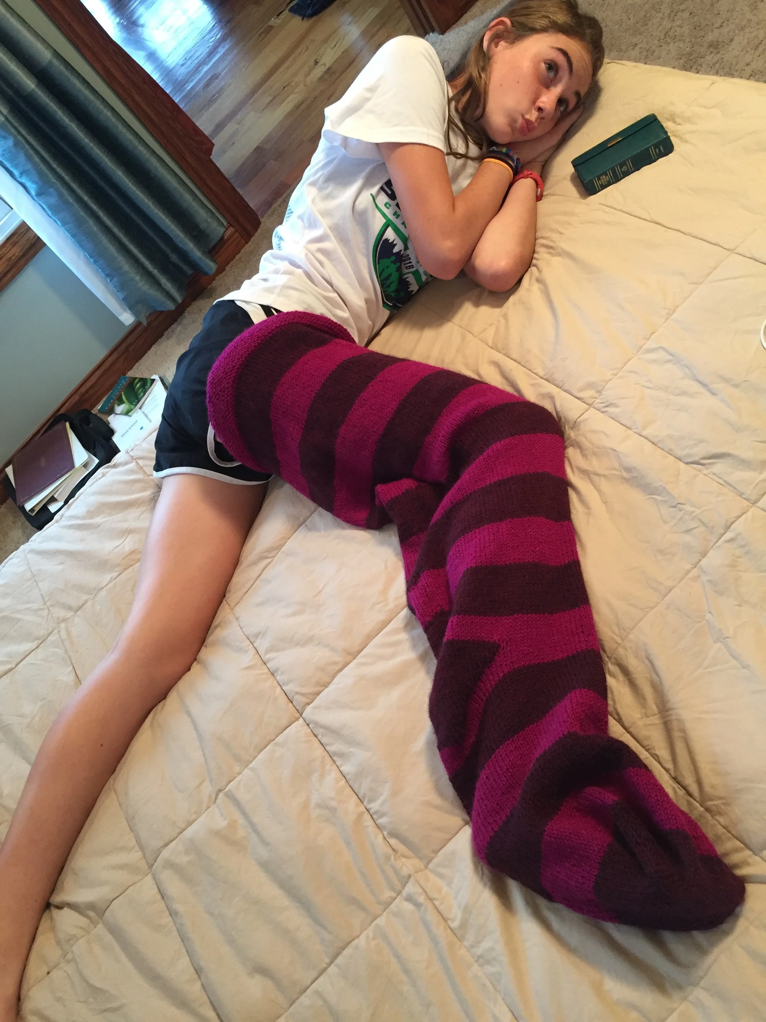 And, here it is on my almost-5'7" baby girl.