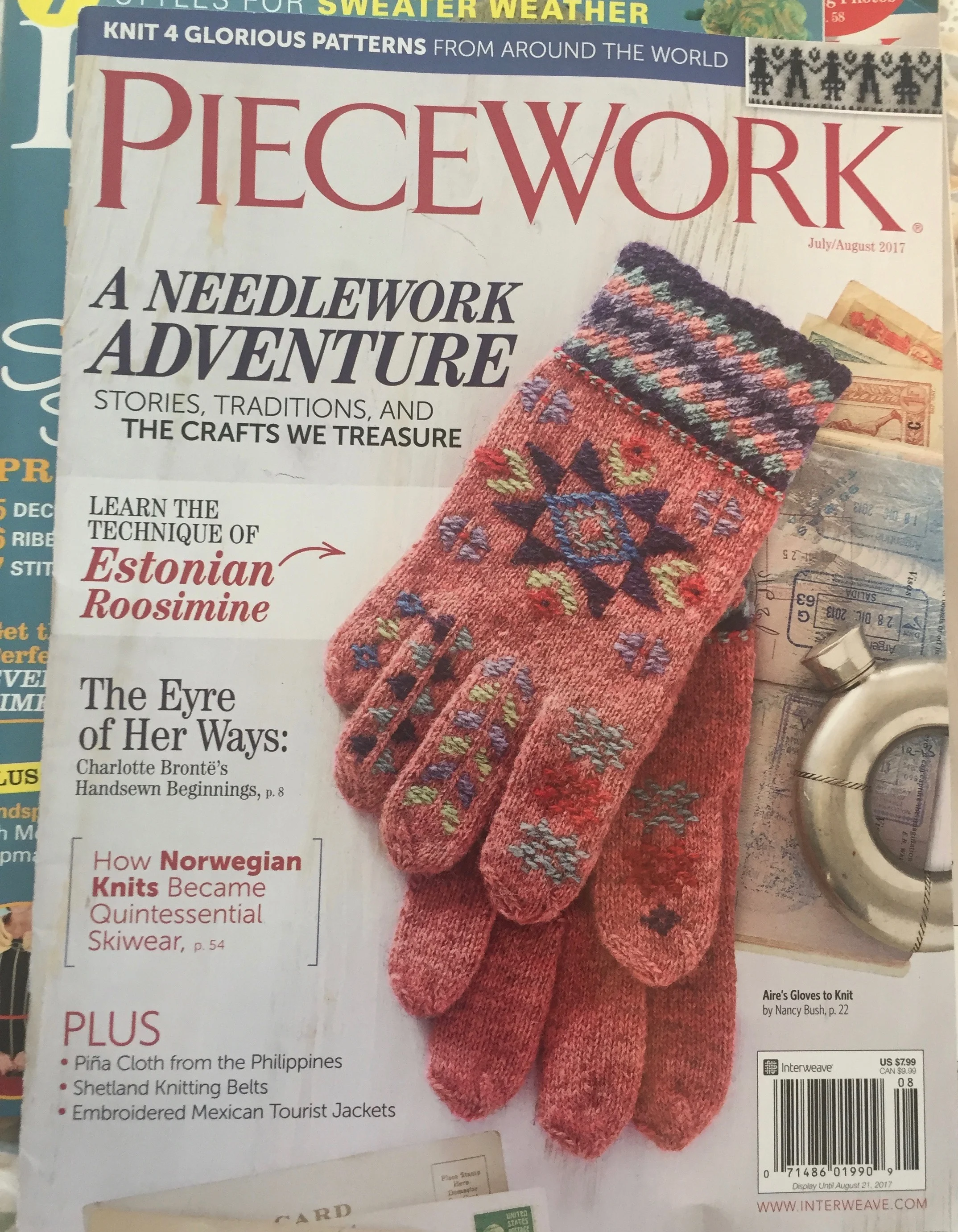 The current July/August PieceWork magazine. My article is inside.