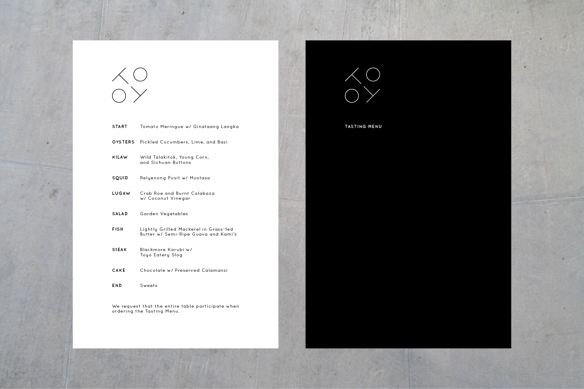 Toyo Eatery Branding and Menu Design