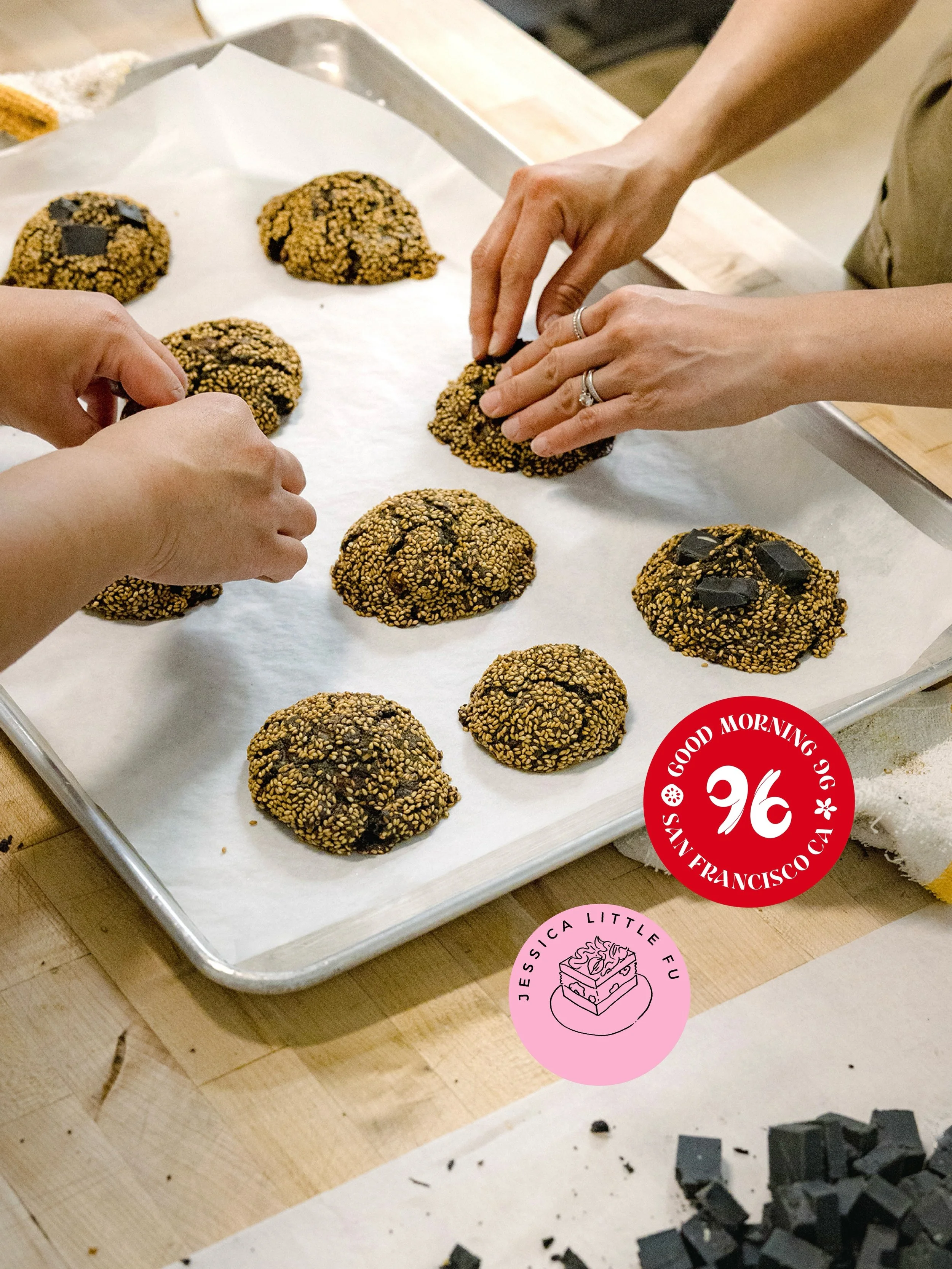 A Hong Kong-inspired bakery collab between @gizelaho and @jessicalittlefu 💗 Campaign design and creative direction for two of San Francisco&rsquo;s best-loved chefs whipping up fresh takes on the classics they grew up with.

Black sesame cookies, co