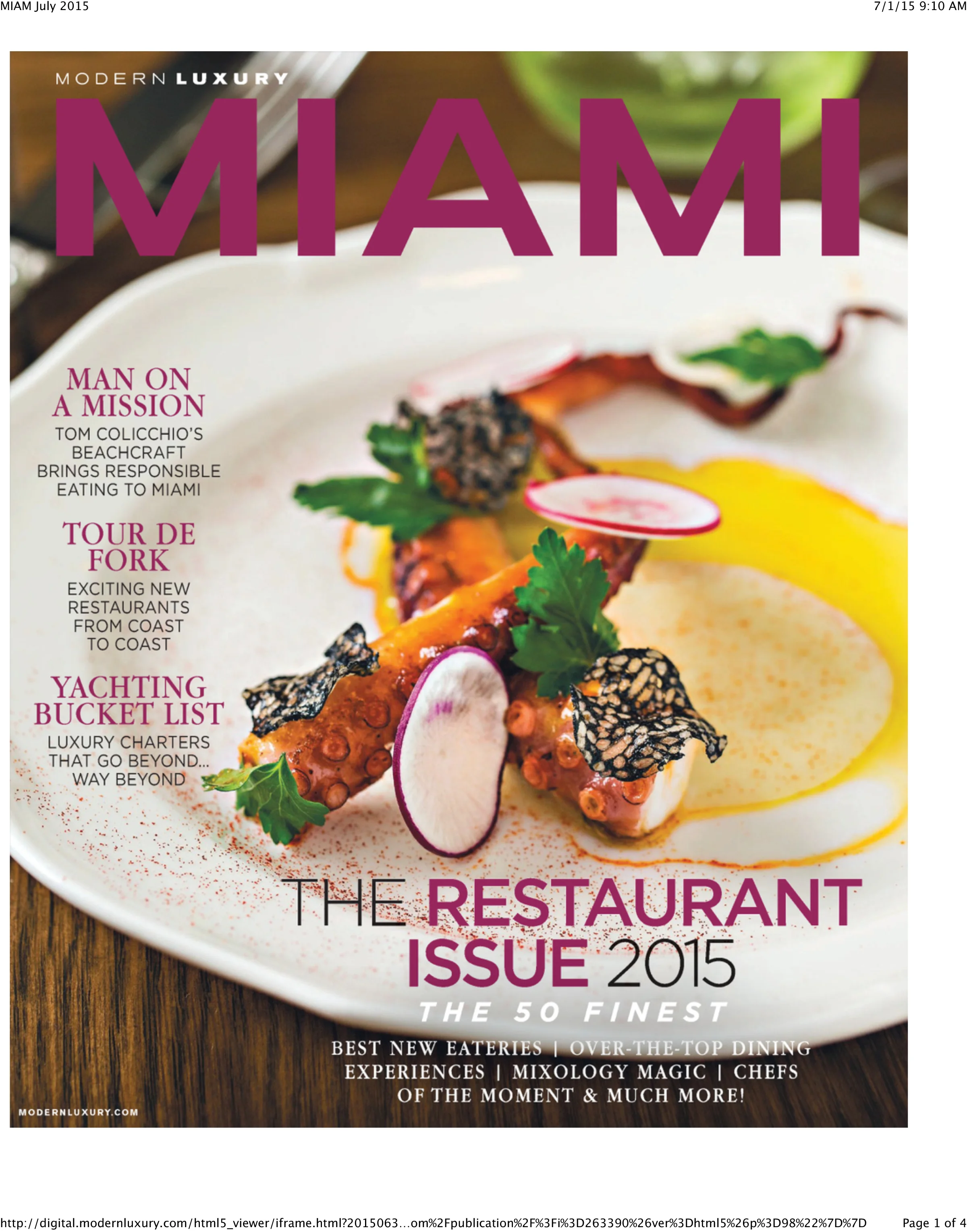 Miami Magazine speak with Meyer Davis about bringing Miami a brand of hospitality it's never seen before