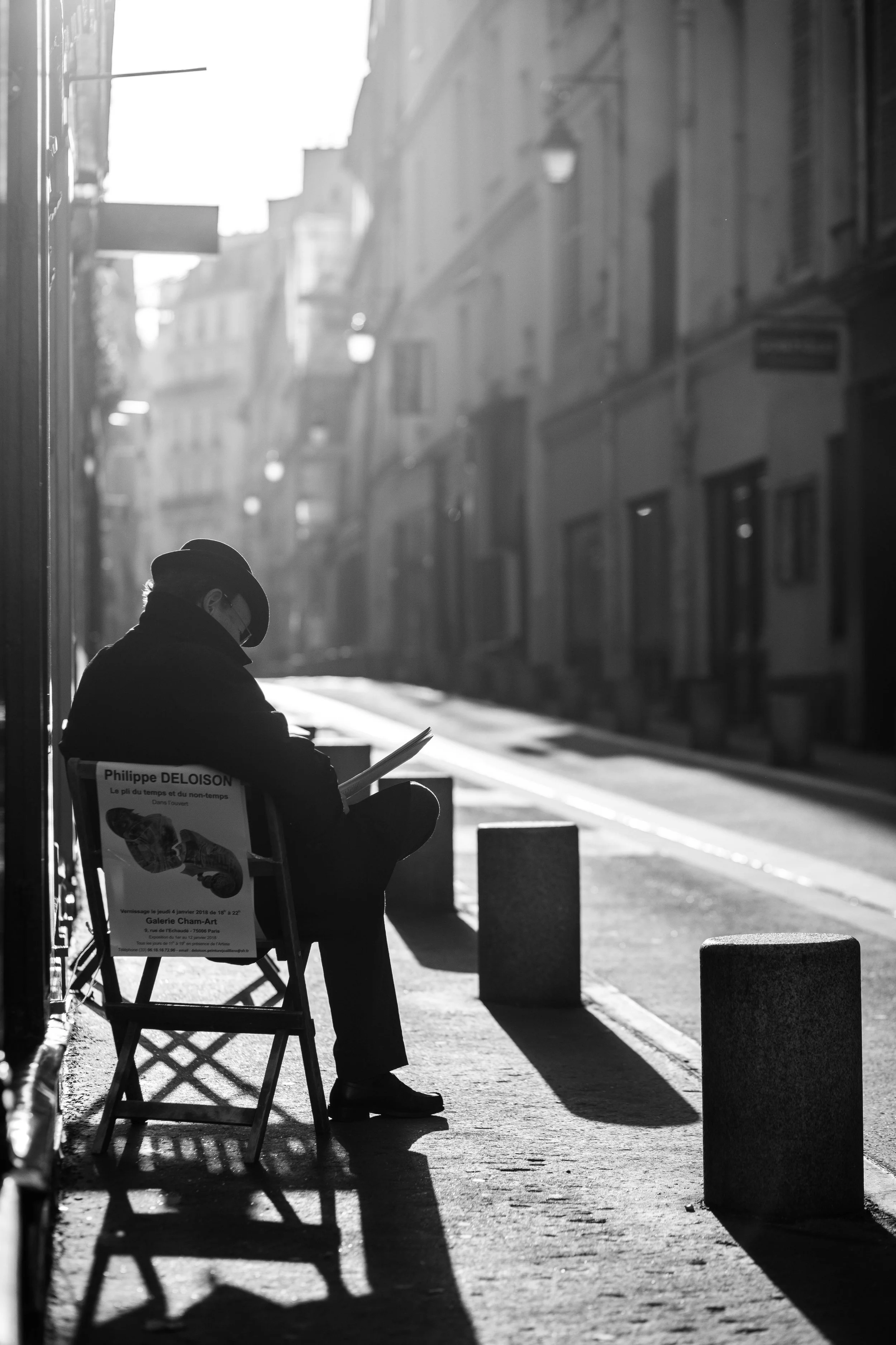 Parisian Man Reading