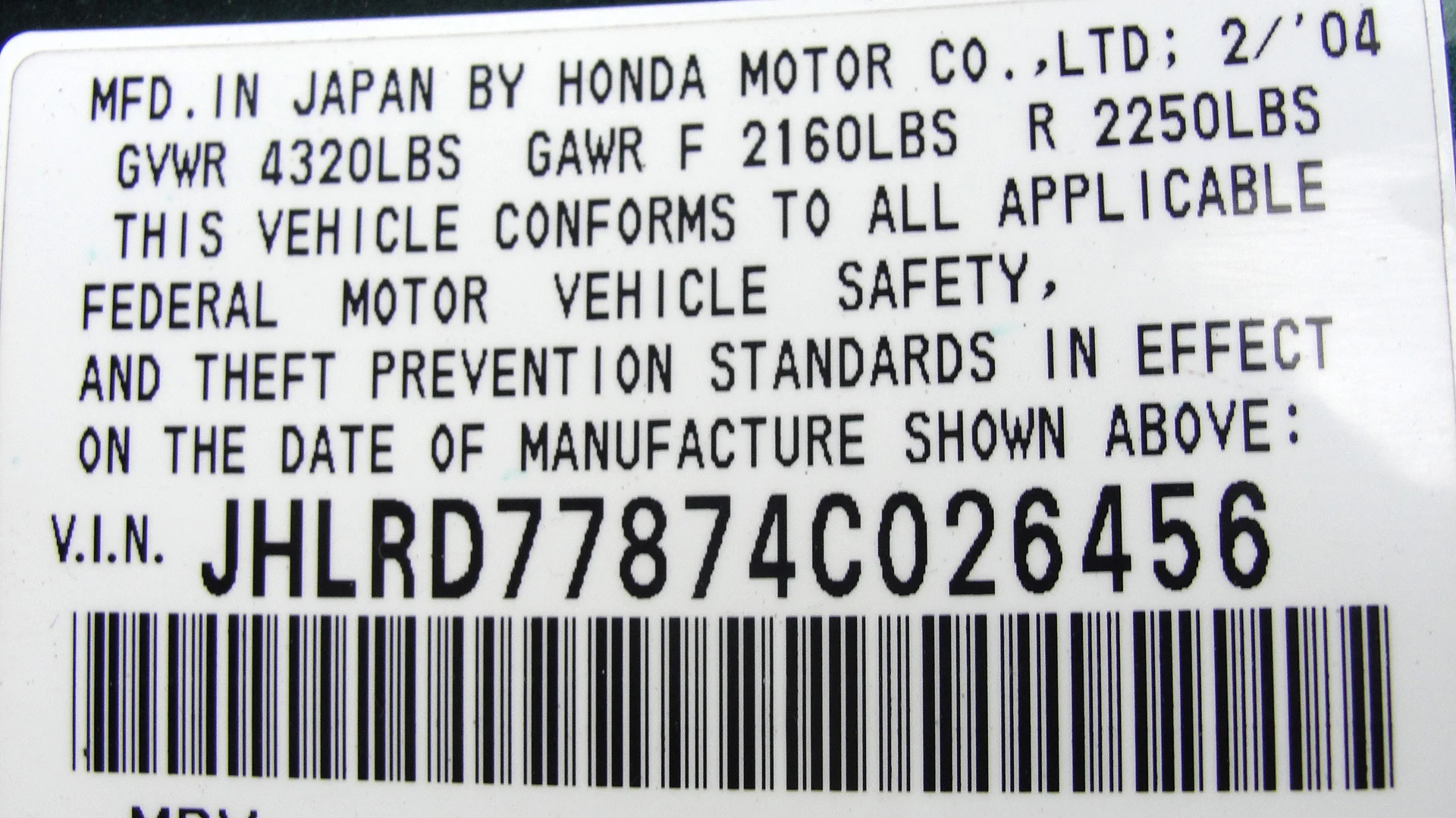 VIN code is a unique 17-digit alpha-numeric identifier for each vehicle