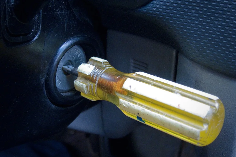 The low-tech solution won't work any longer because the key also transmits a code that disarms the immobiliser
