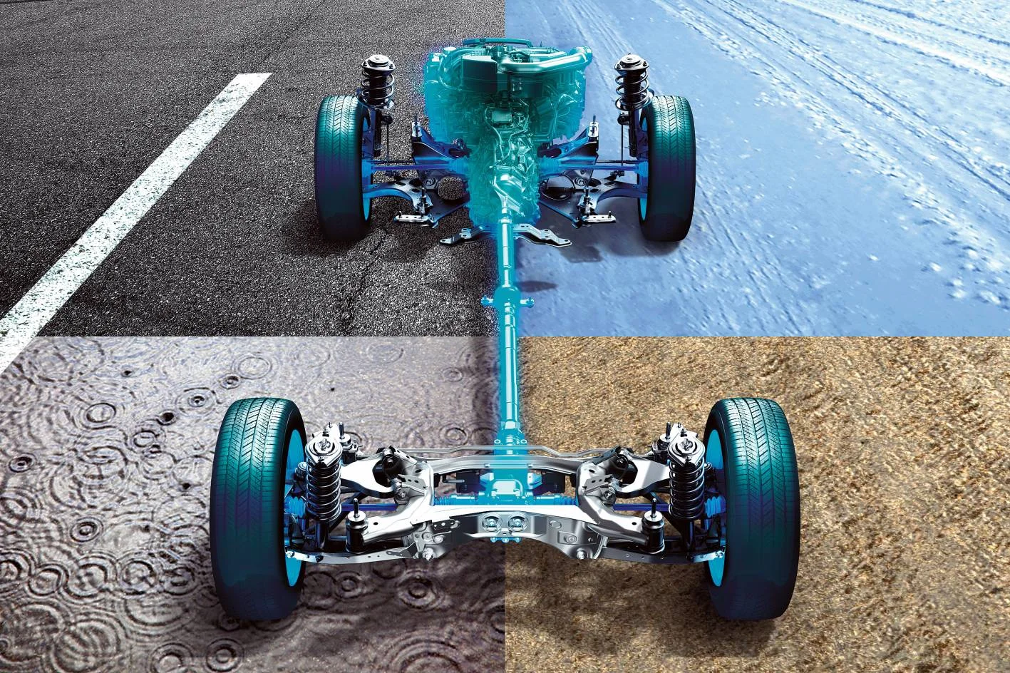 Symmetrical AWD system