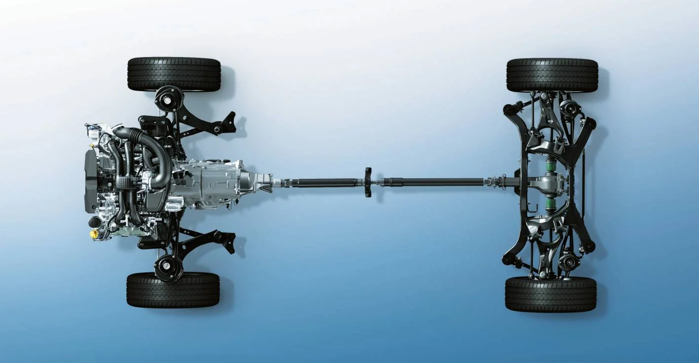 Subaru AWD does require the installation of additional drivetrain components - and this provides additional traction in slippery conditions but it also adds considerable mass
