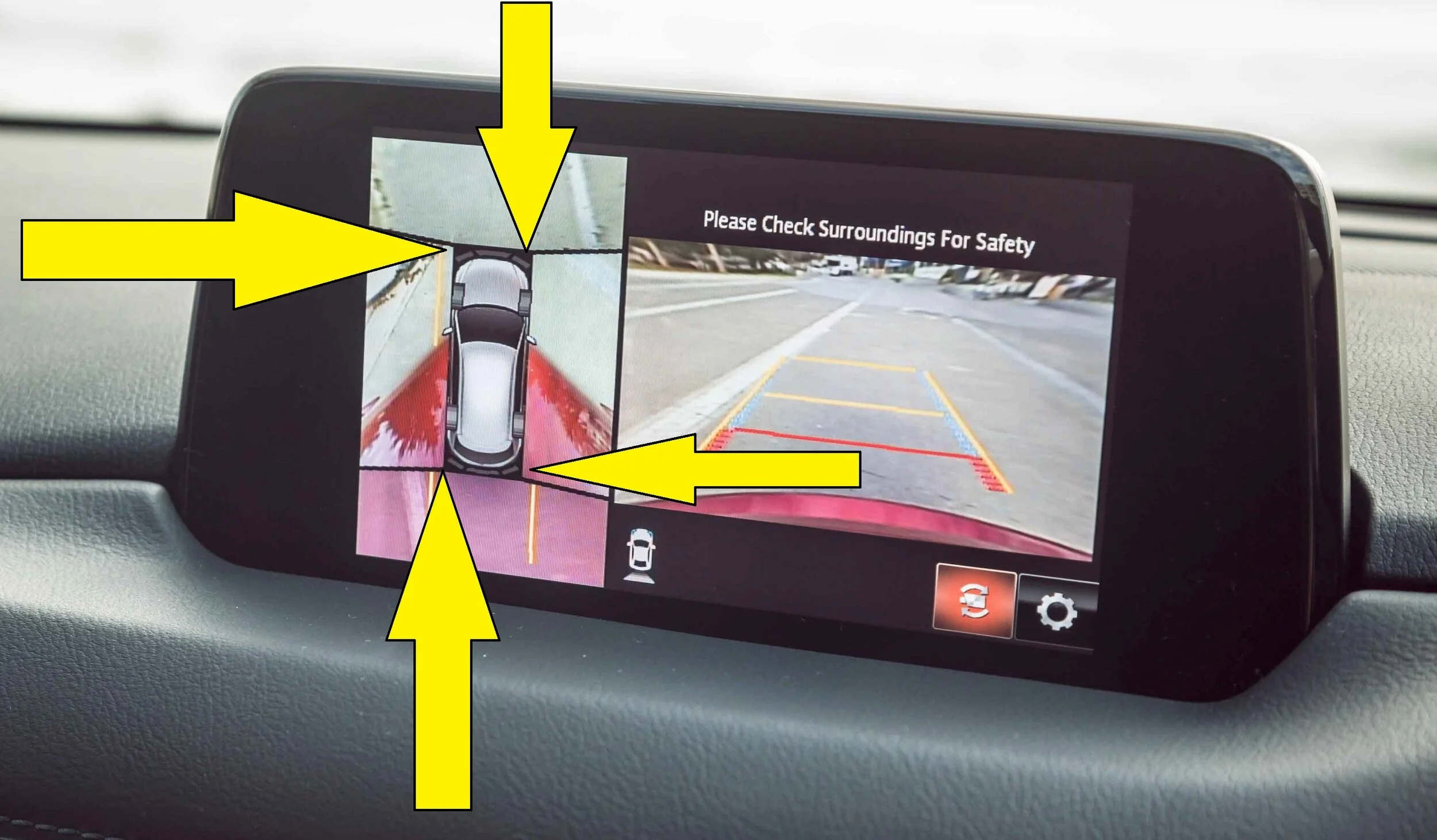 Mazda camera system needs to show corners.