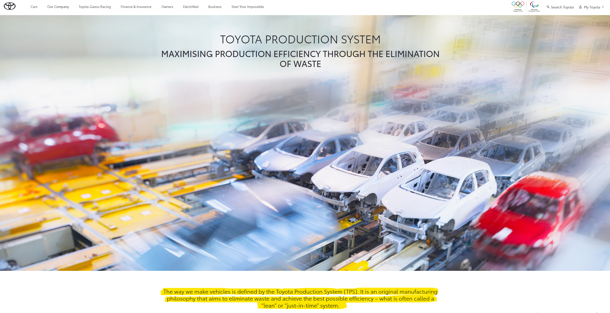 Mass producing cars is Toyota's thing.