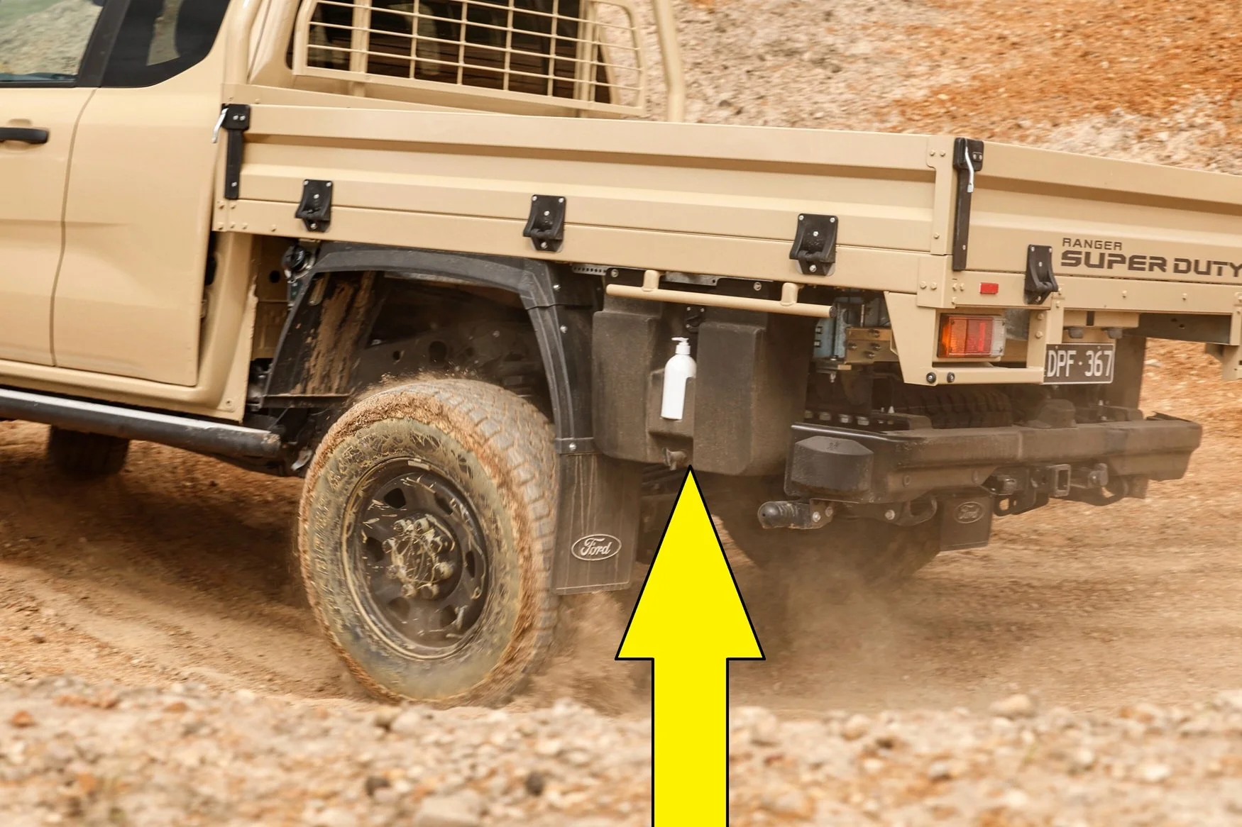 Rear undertray storage box has utility (unlike the Kia Tasman's wheelarch box)