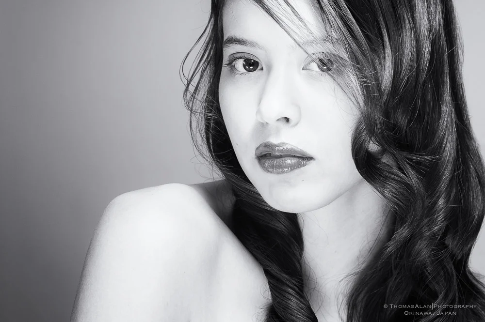 Black and White Portrait of Natsumi.
