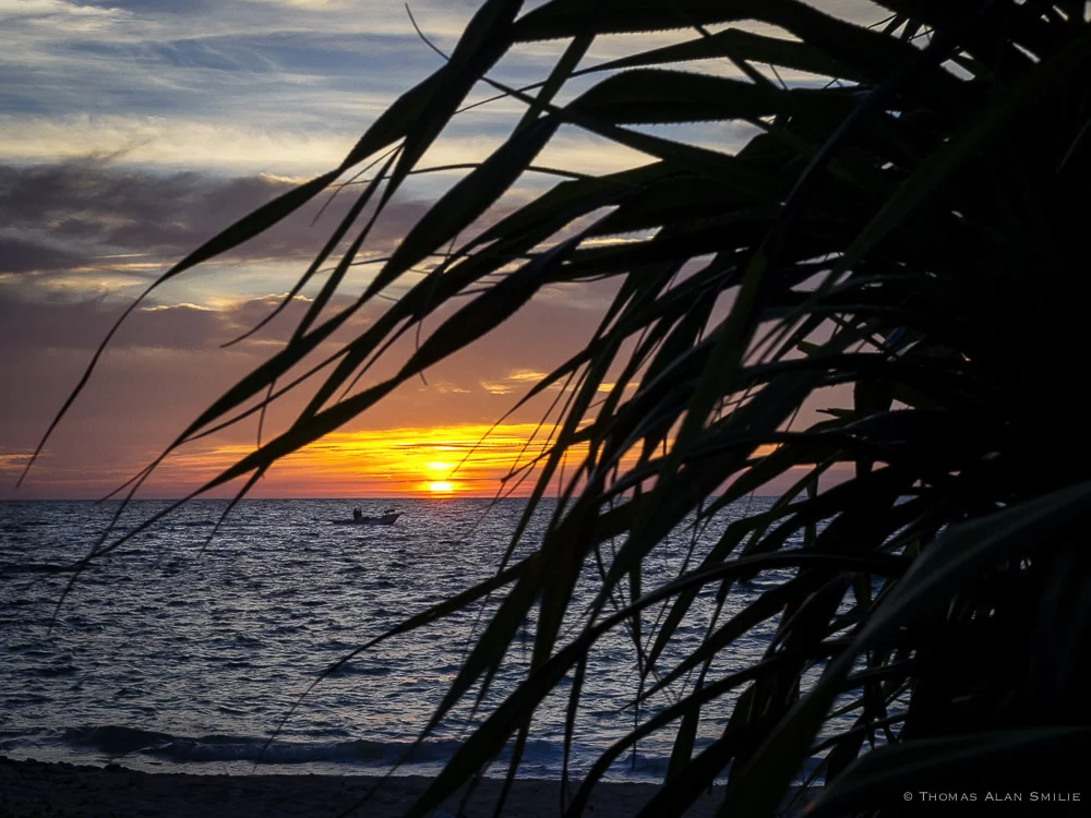 Sunset Kunigami coastline at Okuma Resort in Okinawa. Fuji x100.