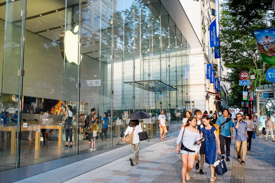 Streets of Tokyo - Outside the Apple store in Omotesando Hills. Fuji x100s
