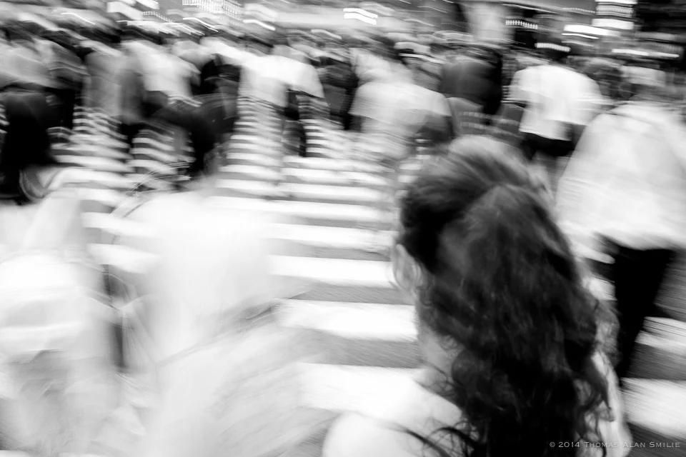 My daughter at Shibuya Crossing, Tokyo 2014.
