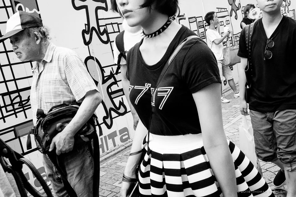 Takeshita Street in Harajuku, Tokyo. Fuji x100s