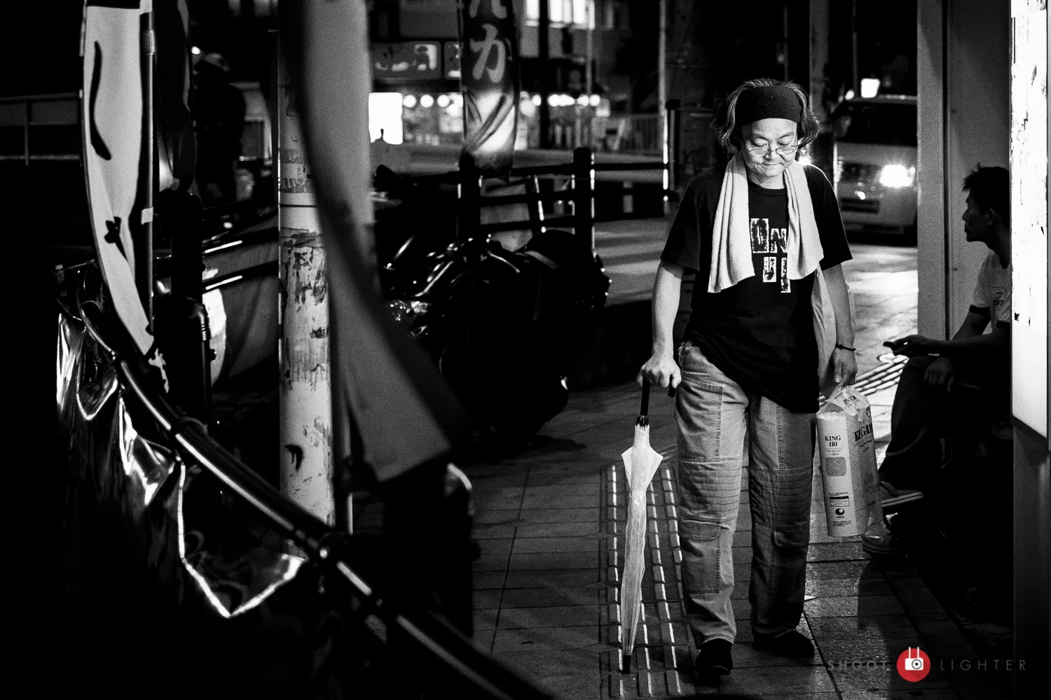 Naha, Okinawa - Fuji X-Pro1, 35mm f/1.4 @ f/2, ISO 1250, 1/50 sec. Edited in Lightroom and Silver Efex Pro 2.