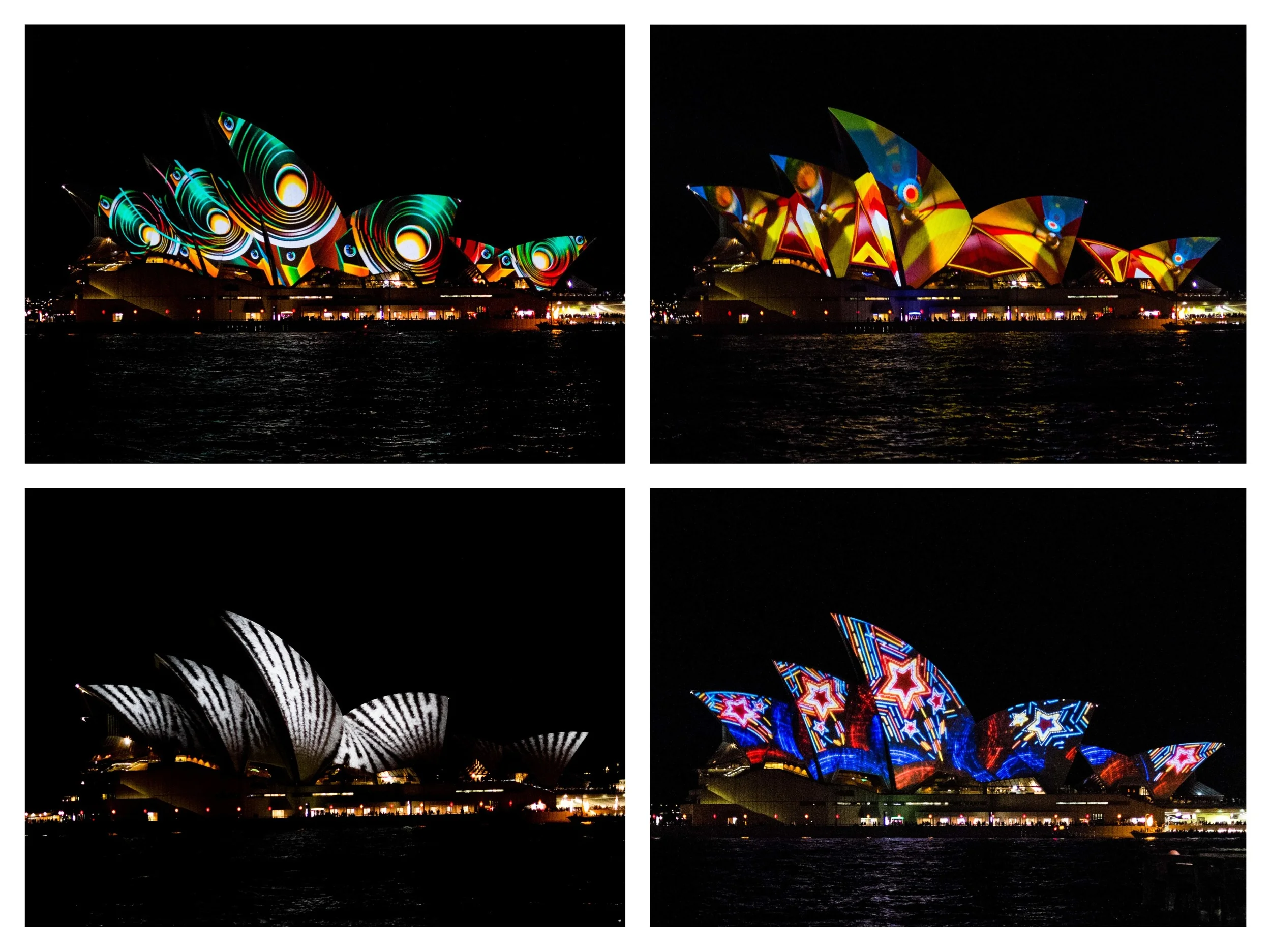 Opera House lit up by Vivid Lights