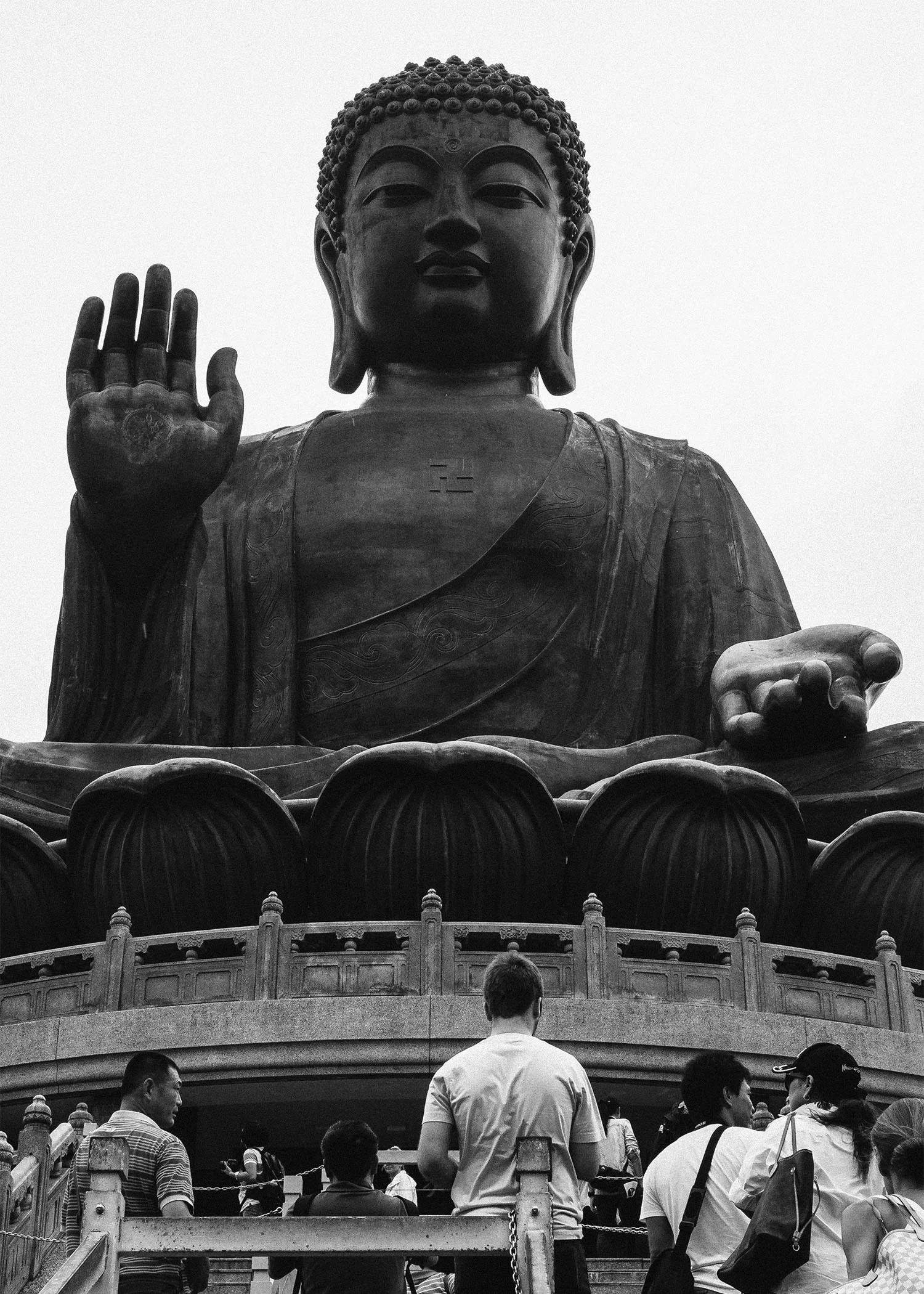 The Buddha is 34 meters (112&nbsp;ft) tall, weighs 250 metric tonnes