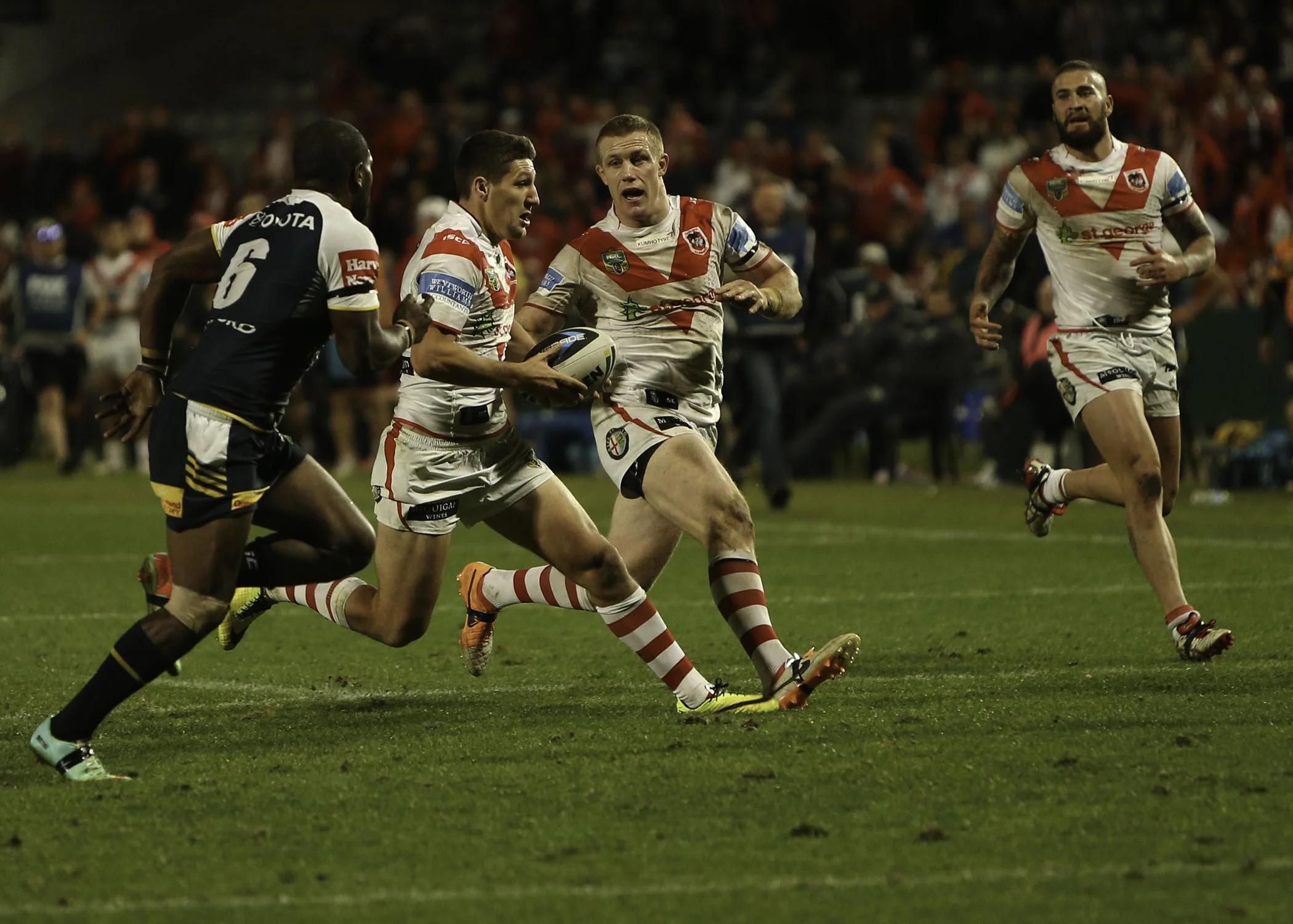 Widdop still probing late in the game, the Englishman has really lifted his game this season after leaving the Storm