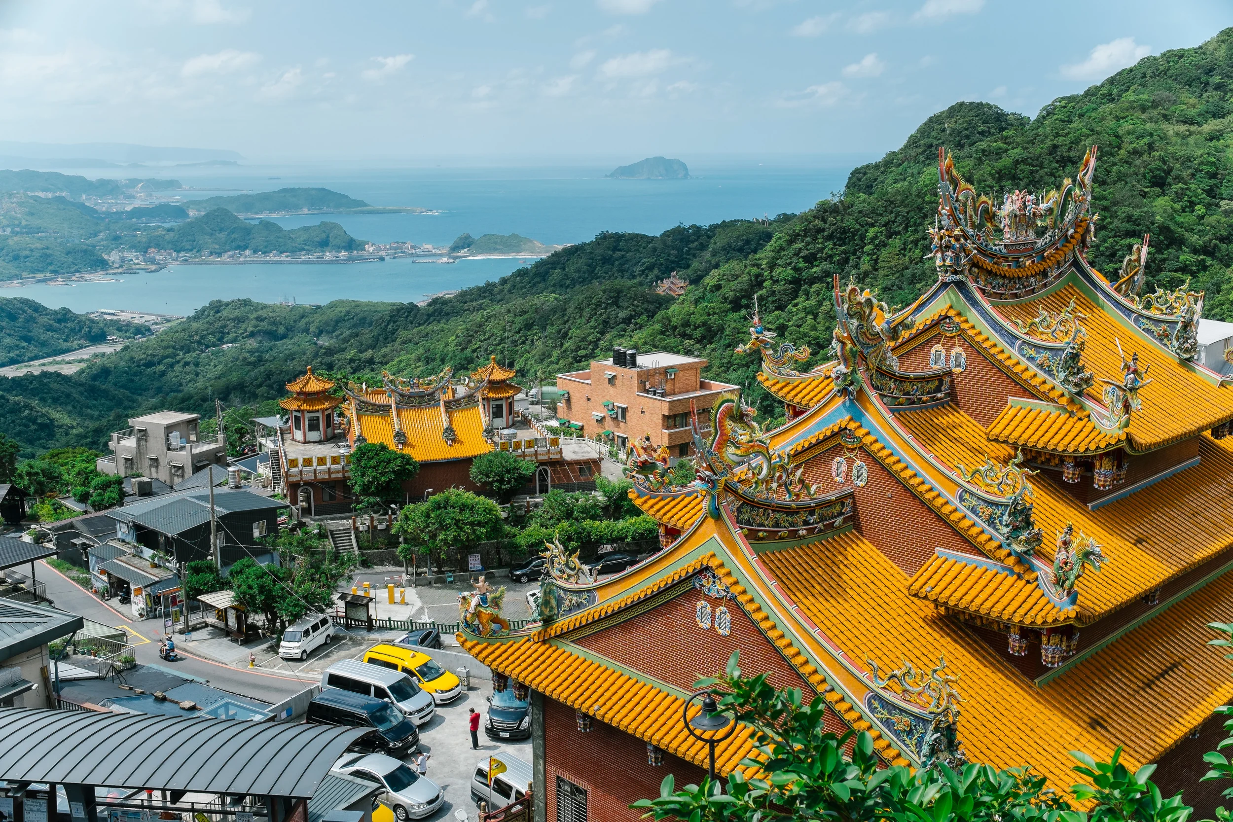 The view from above looking down on Jiufen