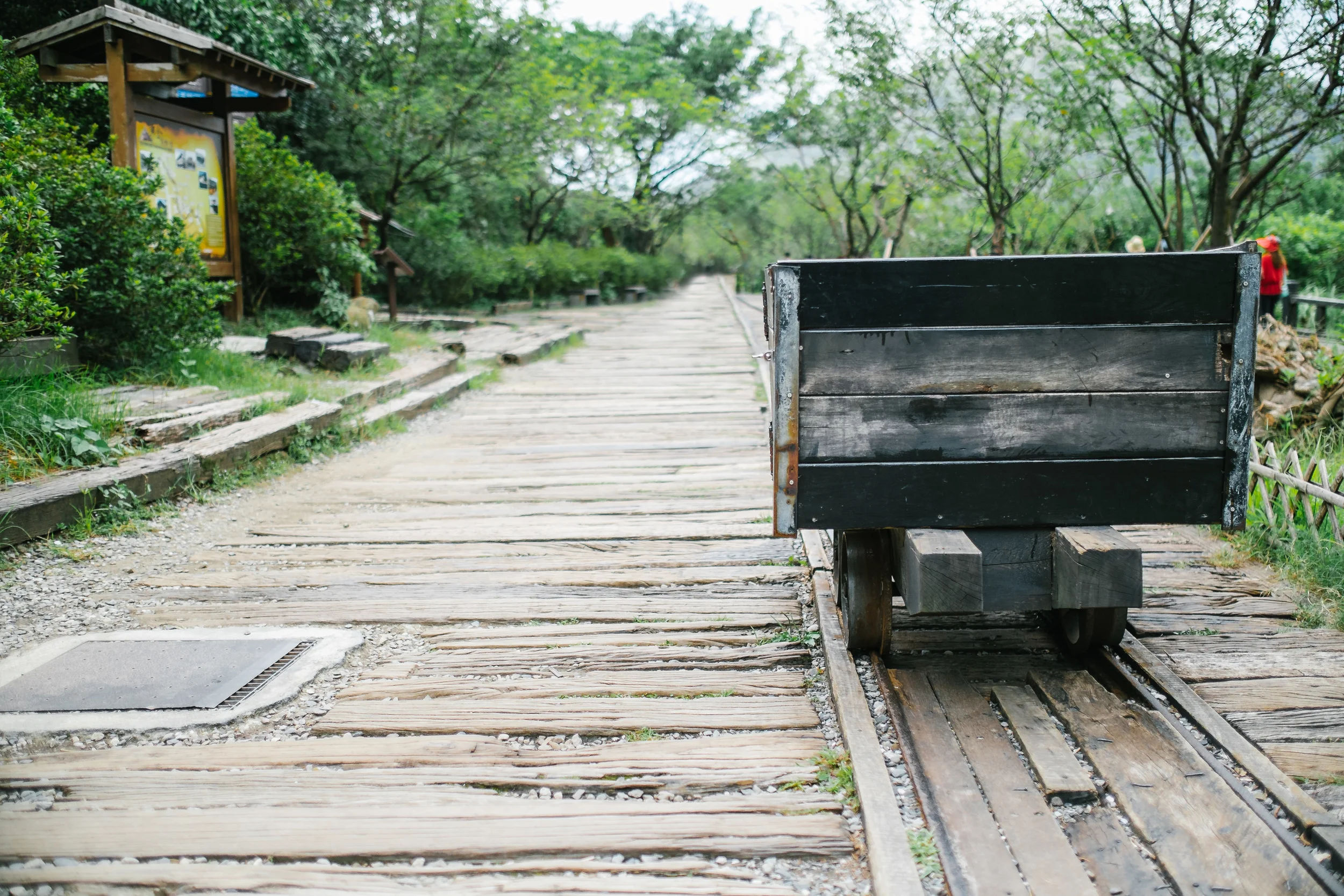 The old track still exists to push the carts full of gold