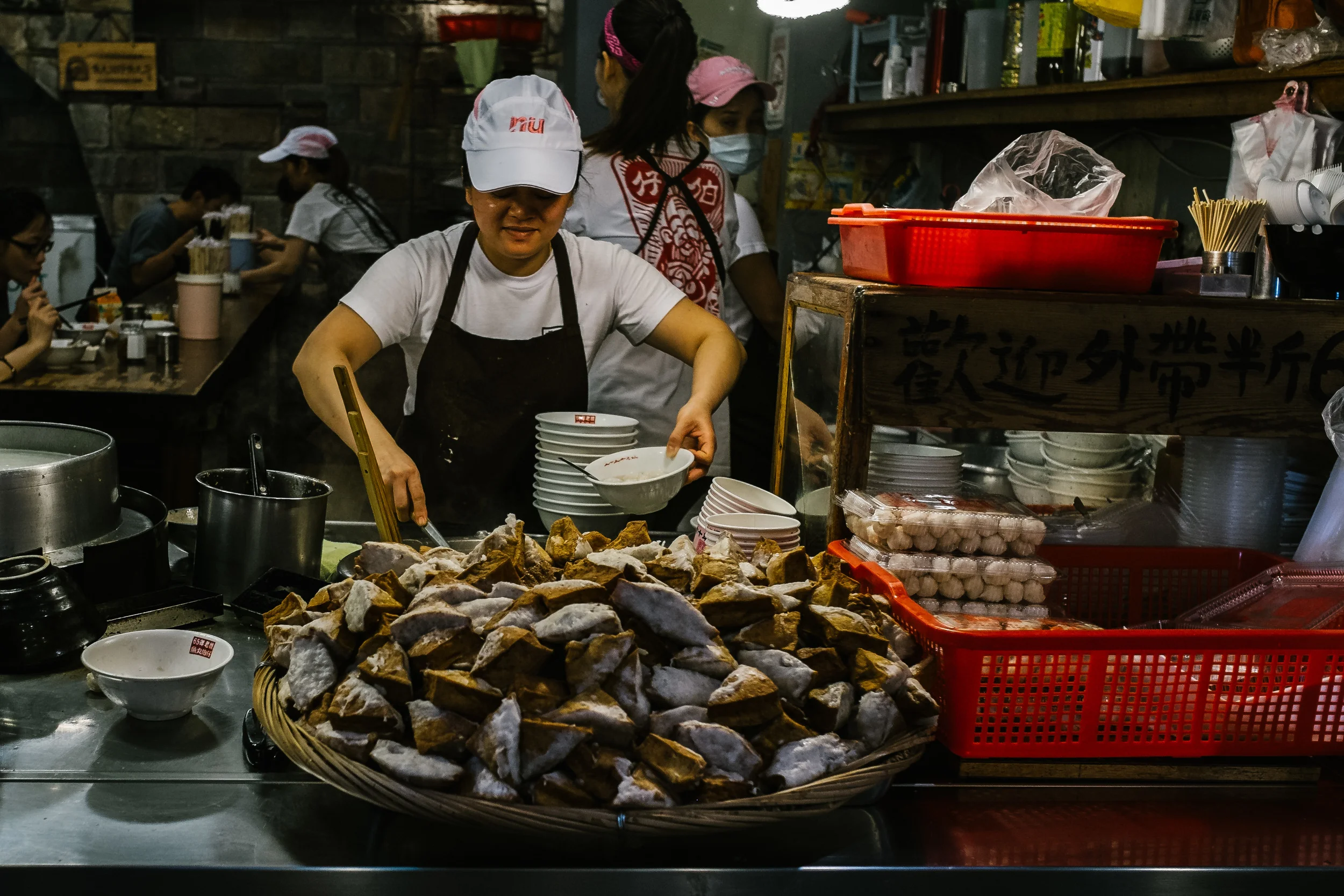 Food stalls within Jiufen