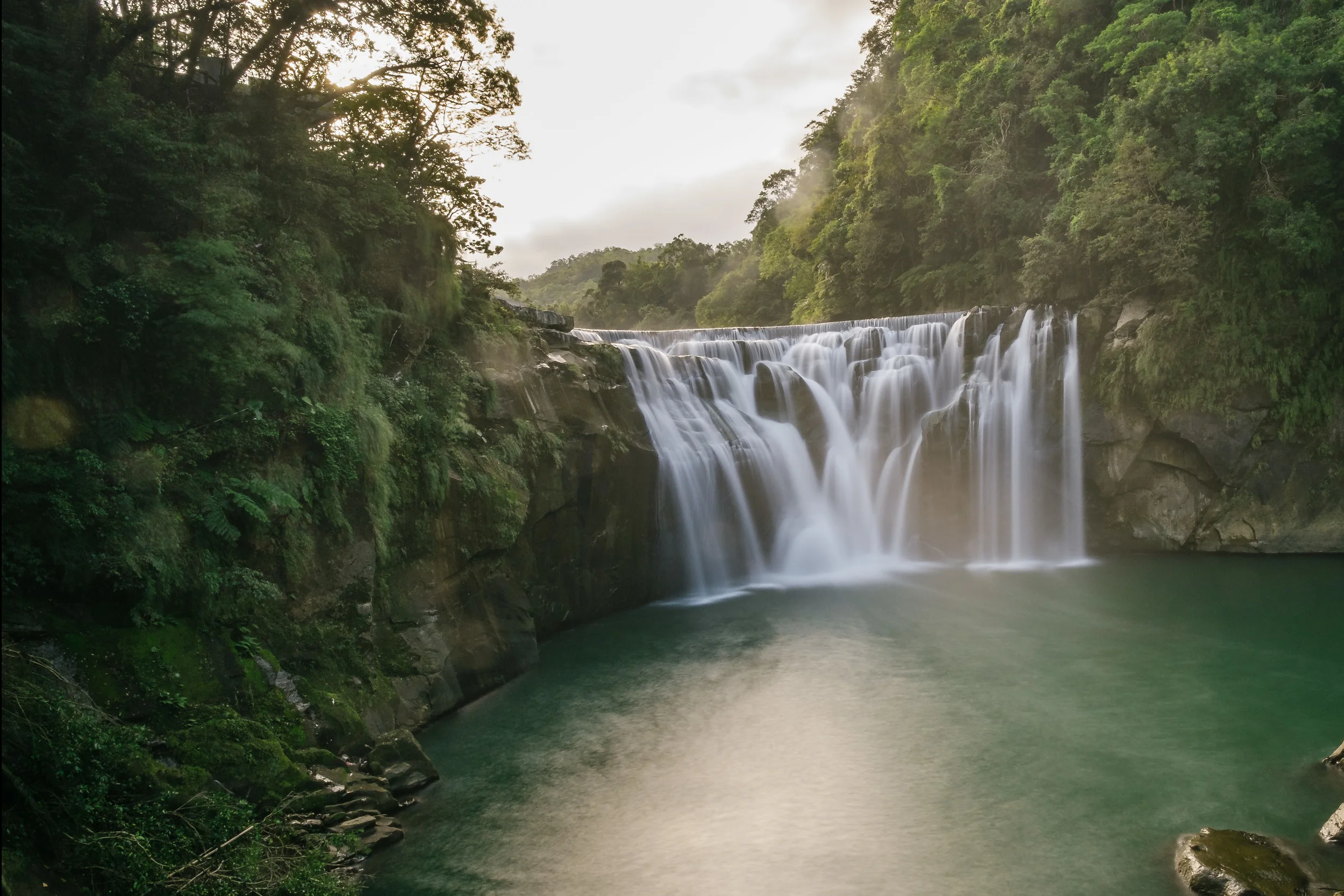 Quite a beautiful view of the Shifen Waterfall just before sunset