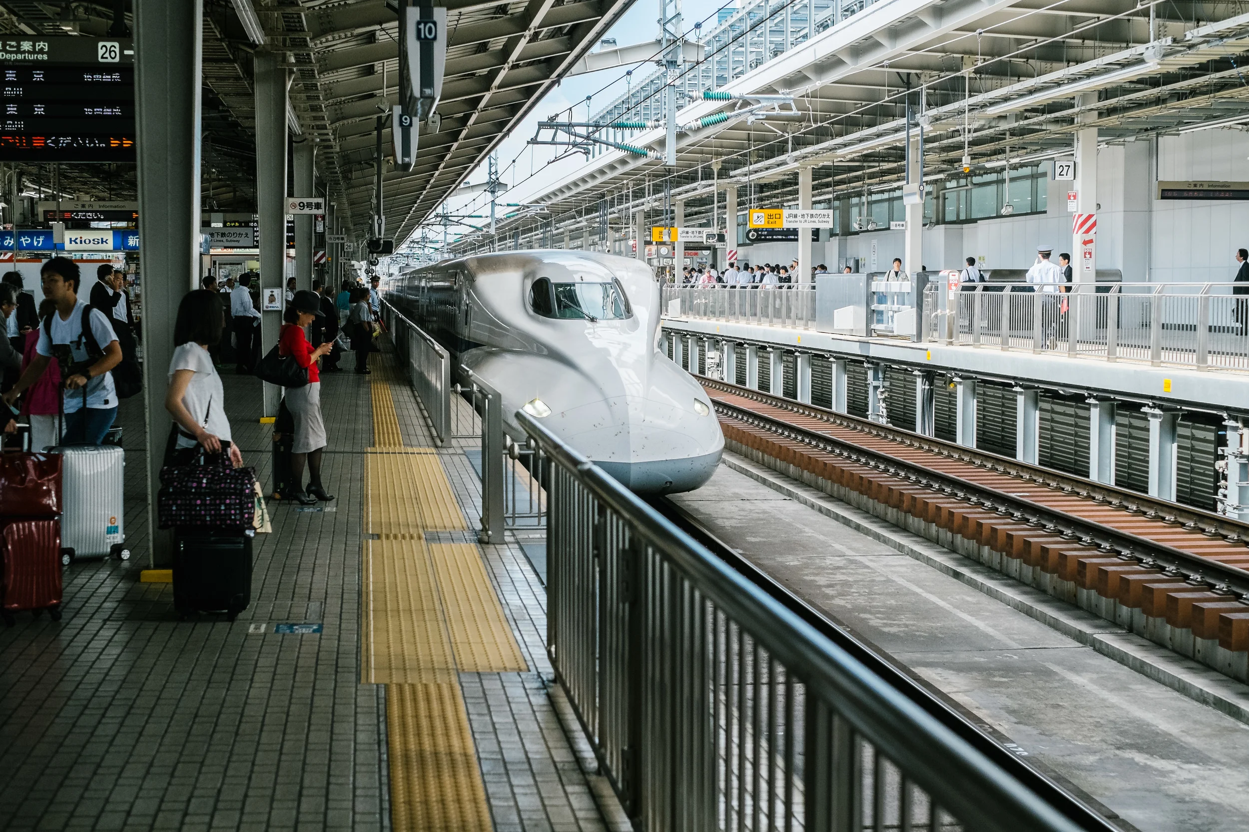 My bullet train finally pulls up. These things are generally on time and mine was