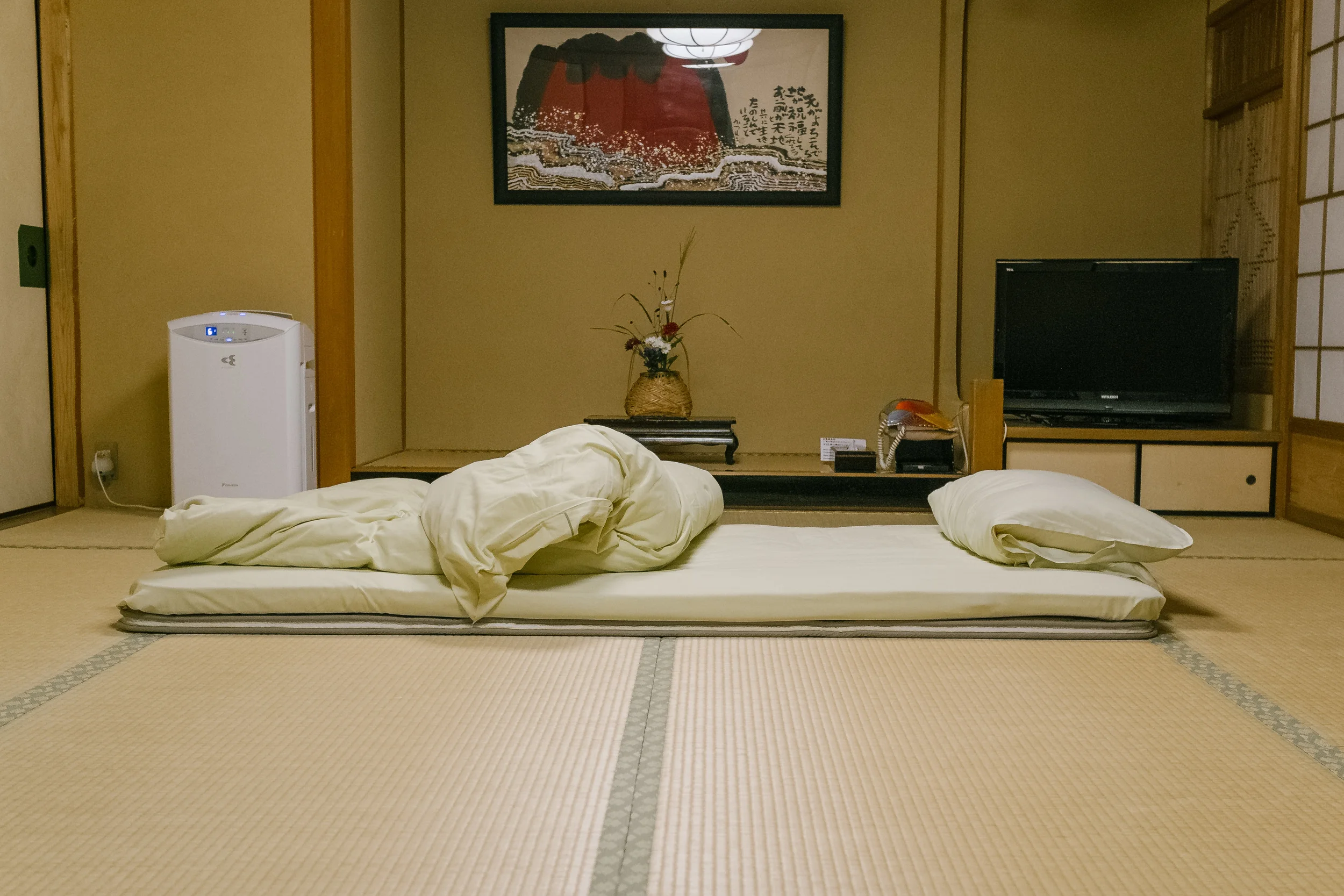 And that is my bed. Futon on Tatami mat