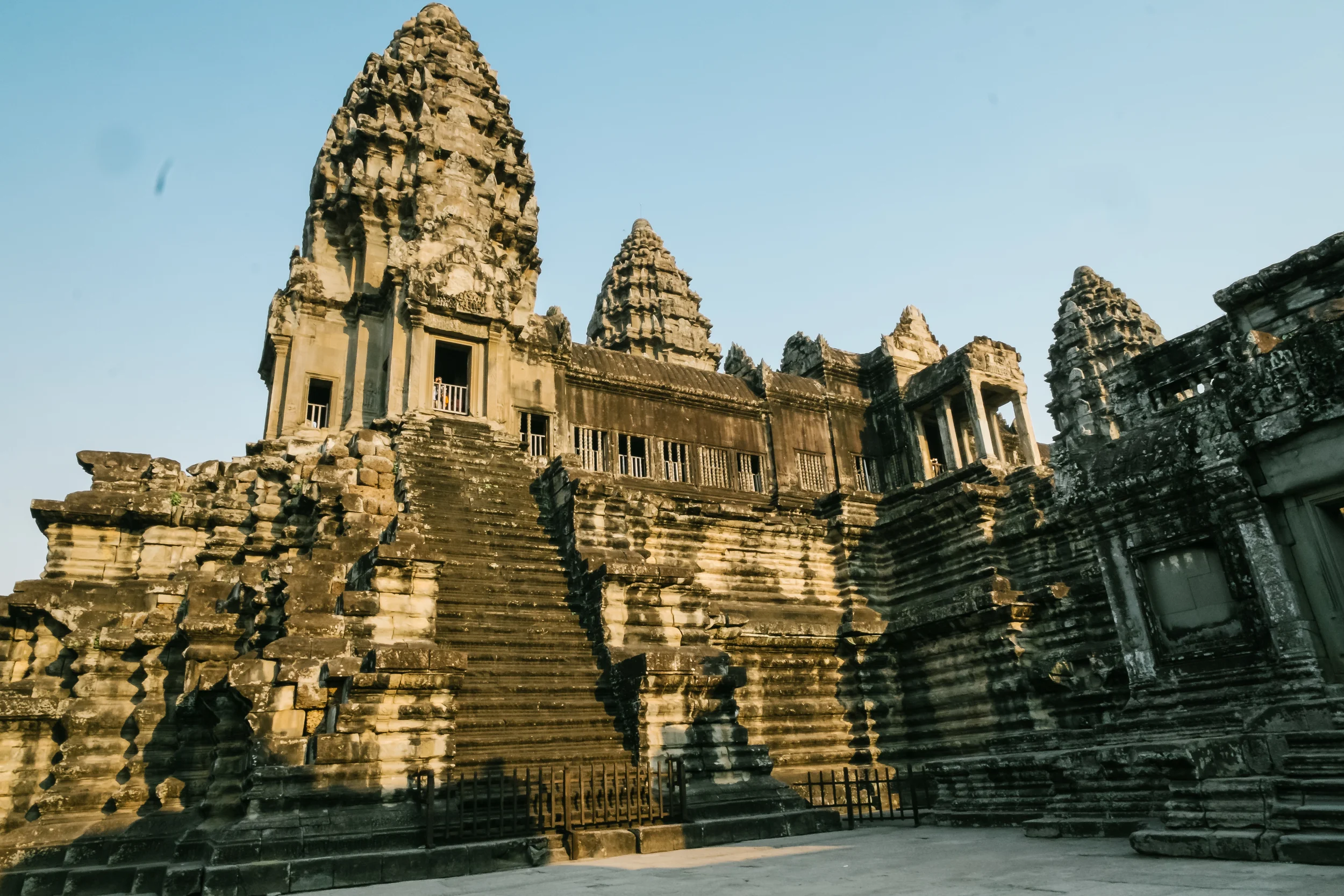 Appreciating the architecture. The attention to detail is great but many say that Angkor Wat is by no means the most prettiest temple in Siem Reap. It definitely has the size. Fuji X-Pro 1, 14mm f/2.8