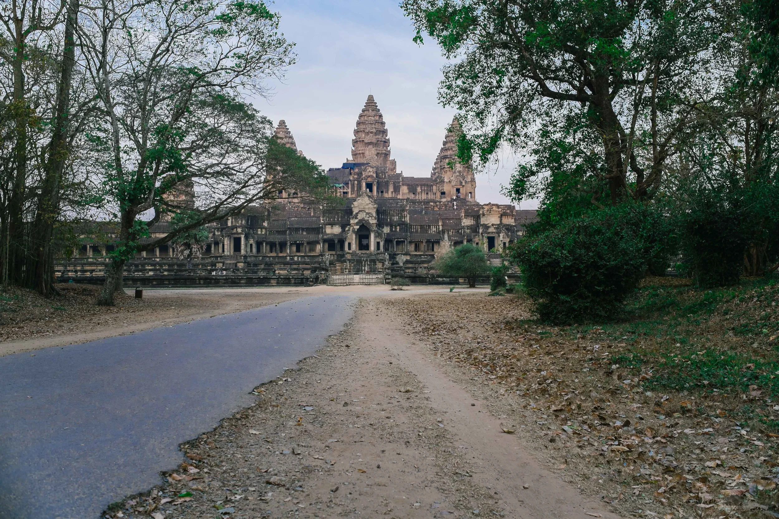 The back entrance of Angkor Wat is not often seen, it is peaceful at this time of the day.&nbsp;Fuji X-Pro 1, 23mm f/1.4