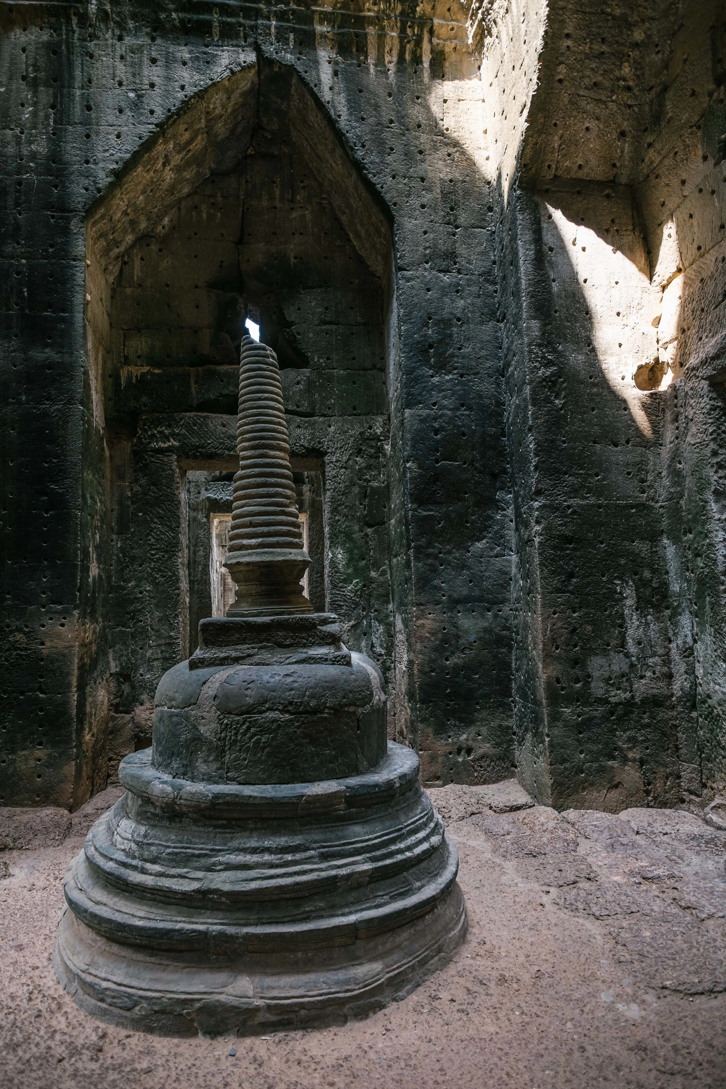 This looks like a fallen bell but it is a sculpture. Strangely now there is a crack in one of the towers surrounding it, and if you get the right angle it looks like a candle, pretty cool eh ?&nbsp;Fuji X-Pro 1, 14mm f/2.8