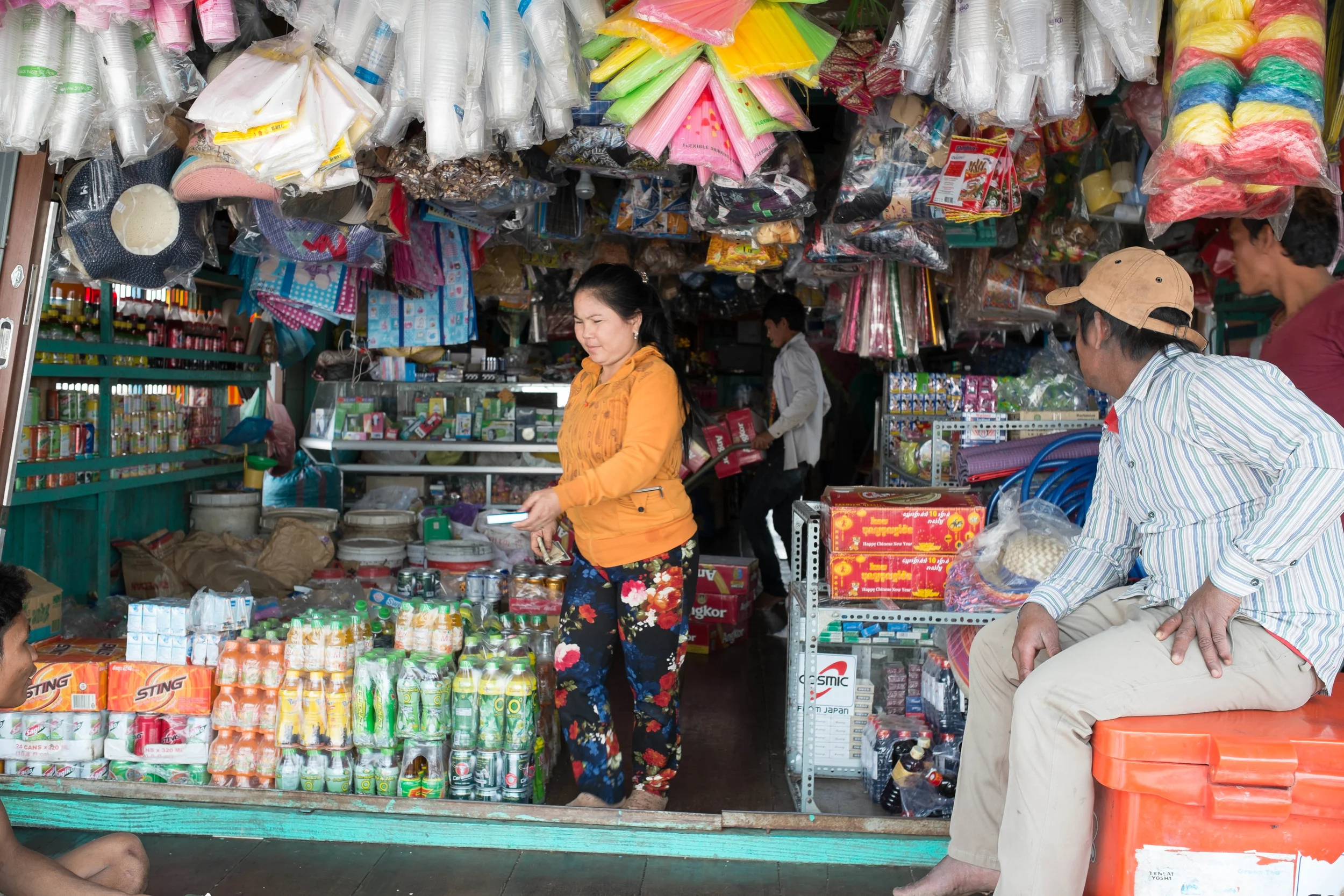 The convenient store in Tonie Sap Lake. Fuji X-Pro 1, 23mm f/1.4