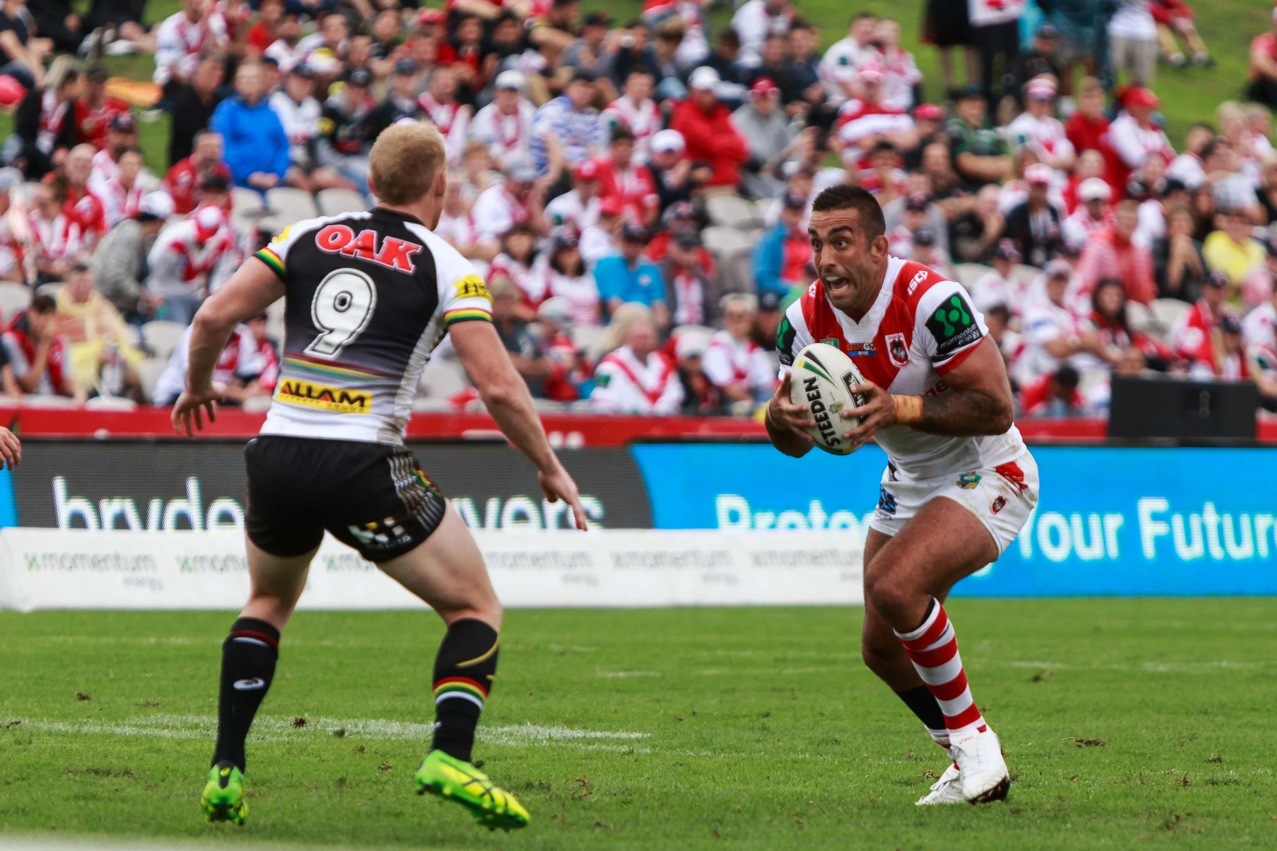 It's all in the eyes, Paul Vaughn making a strong debut for the Red V.