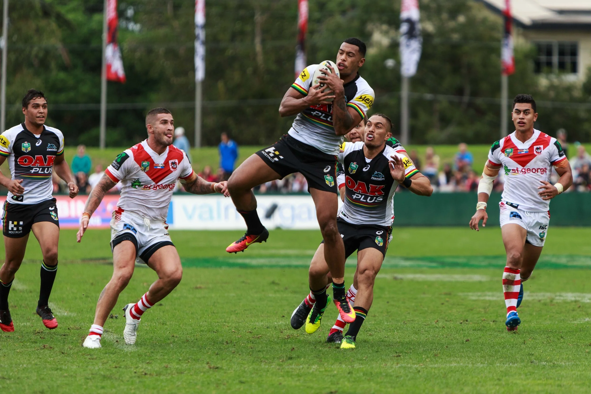 Waqa Blake goes up high to defuse a bomb