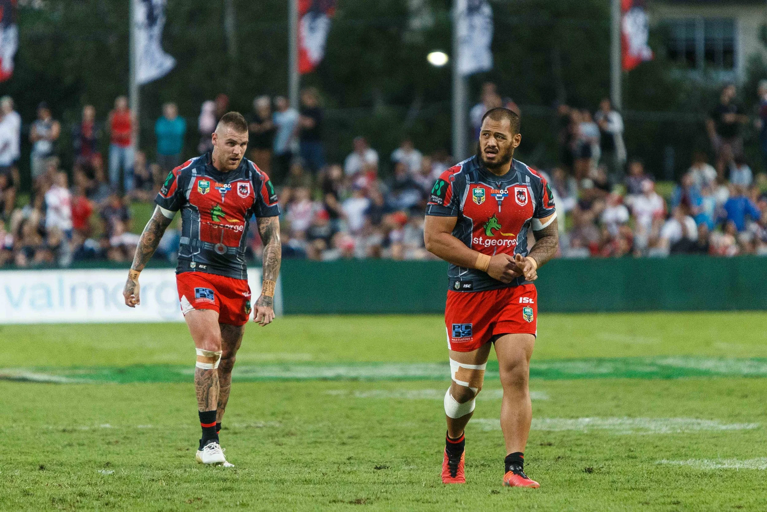 Ah Mau on the field just in time for Duges' try