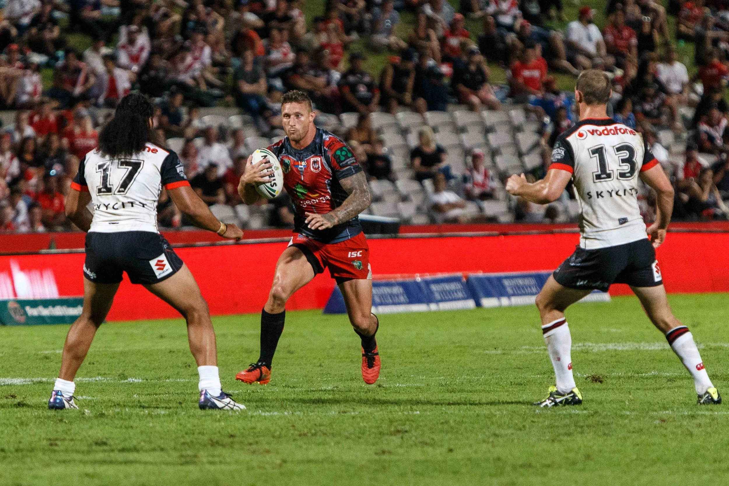 Sims takes it to the line