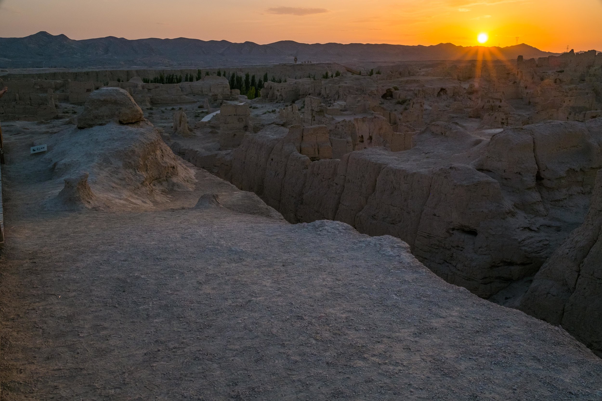Jiaohe Ruins .. how good is that sunset