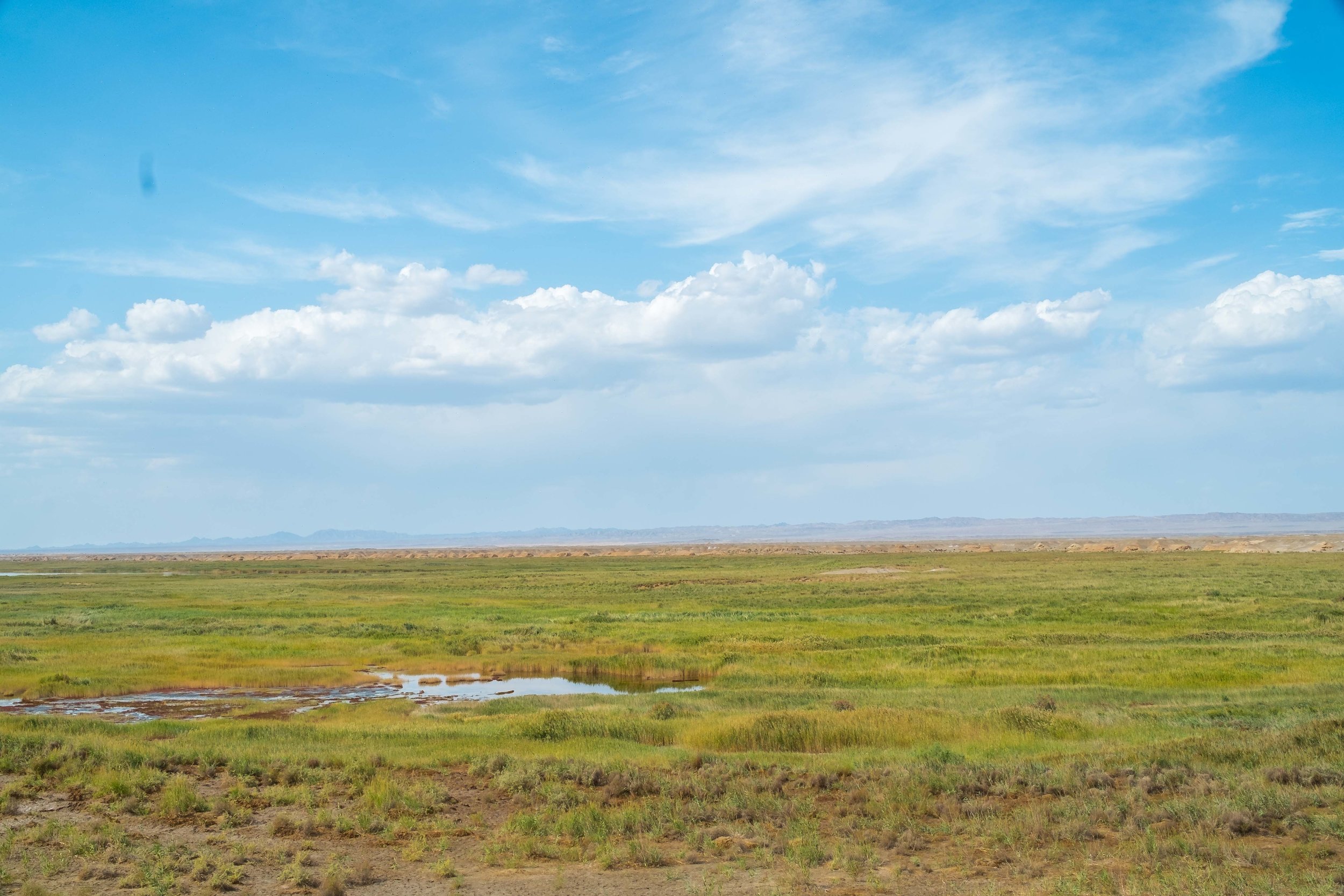 Yes it is the desert but they got digging and made water get here Yumenguan Pass