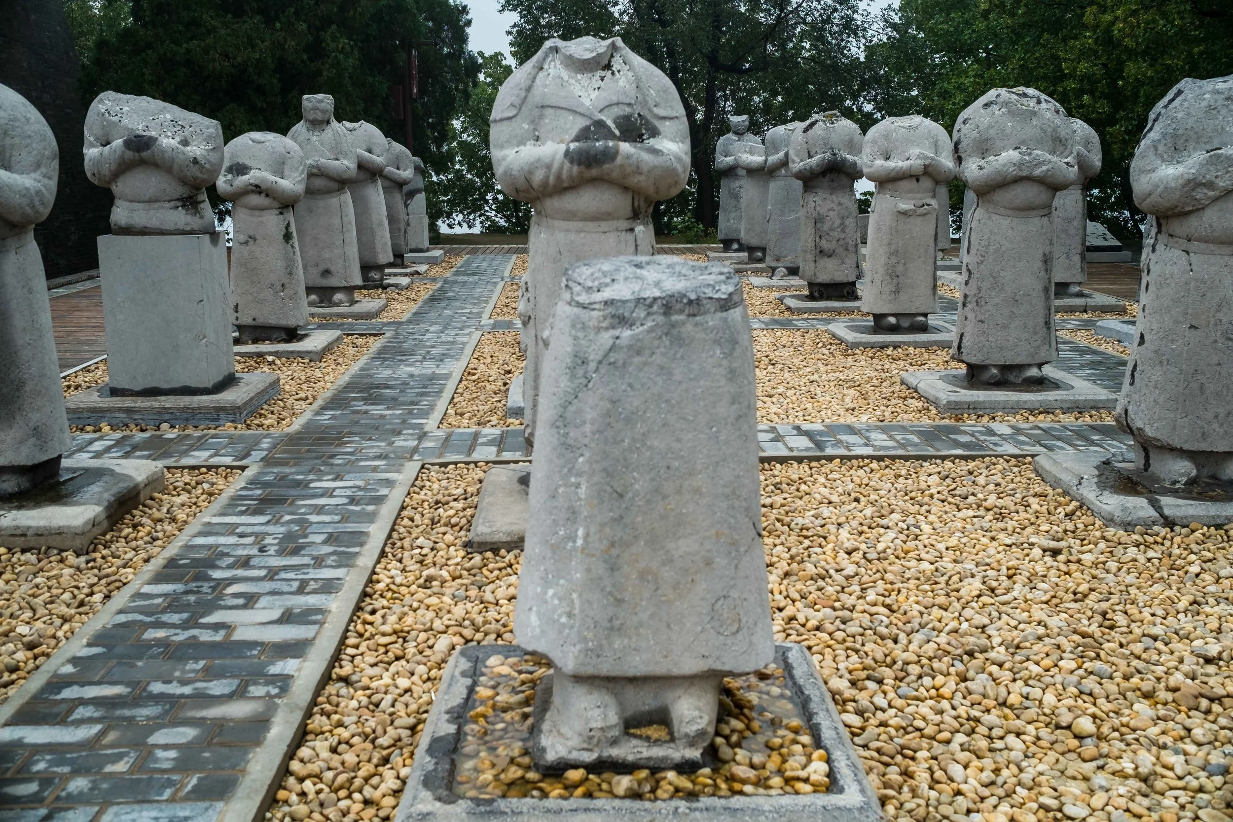Headless statues beside the Qianling Tomb