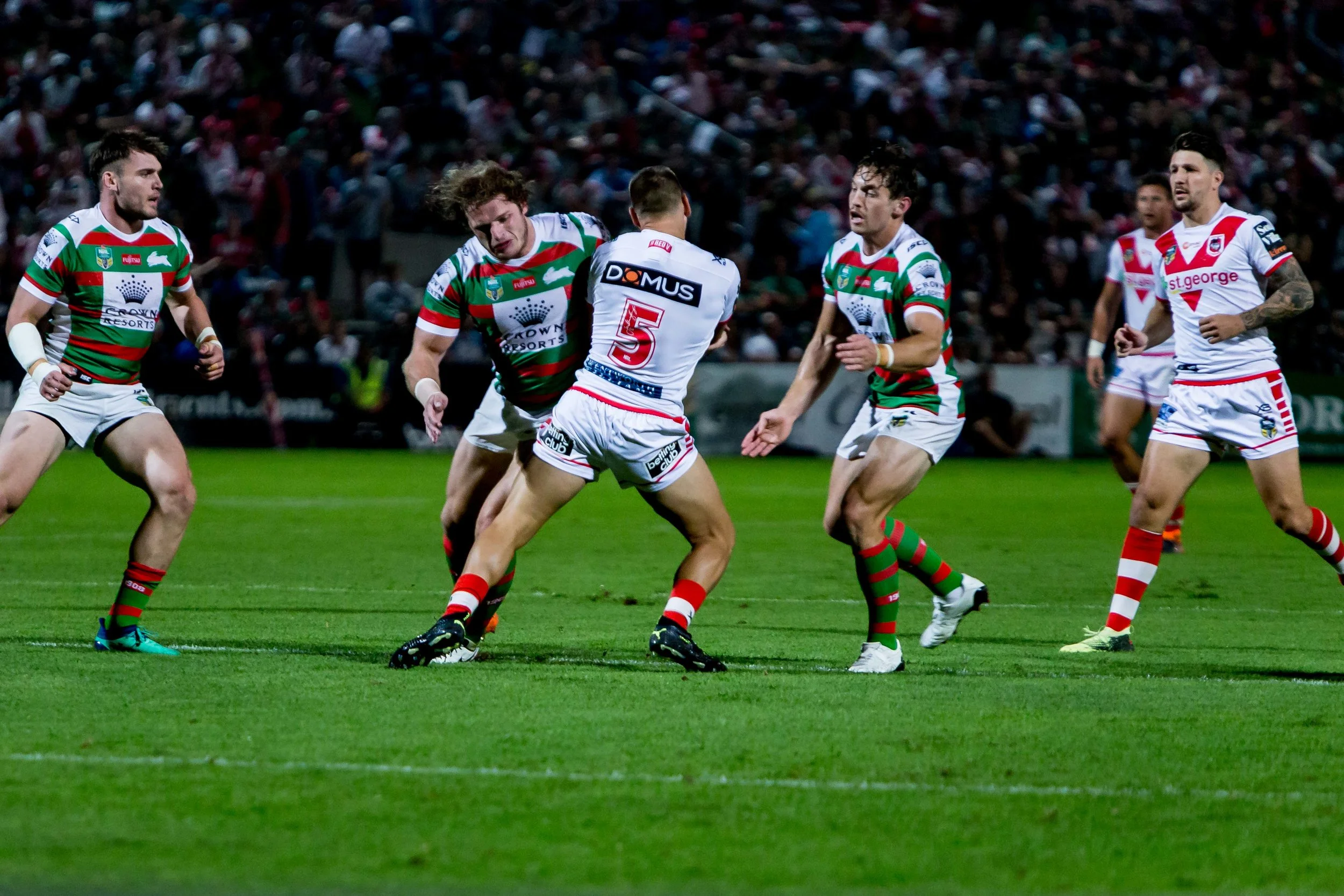 Nightingale taking one up for the team in his 250th NRL game with his specially signed jersey