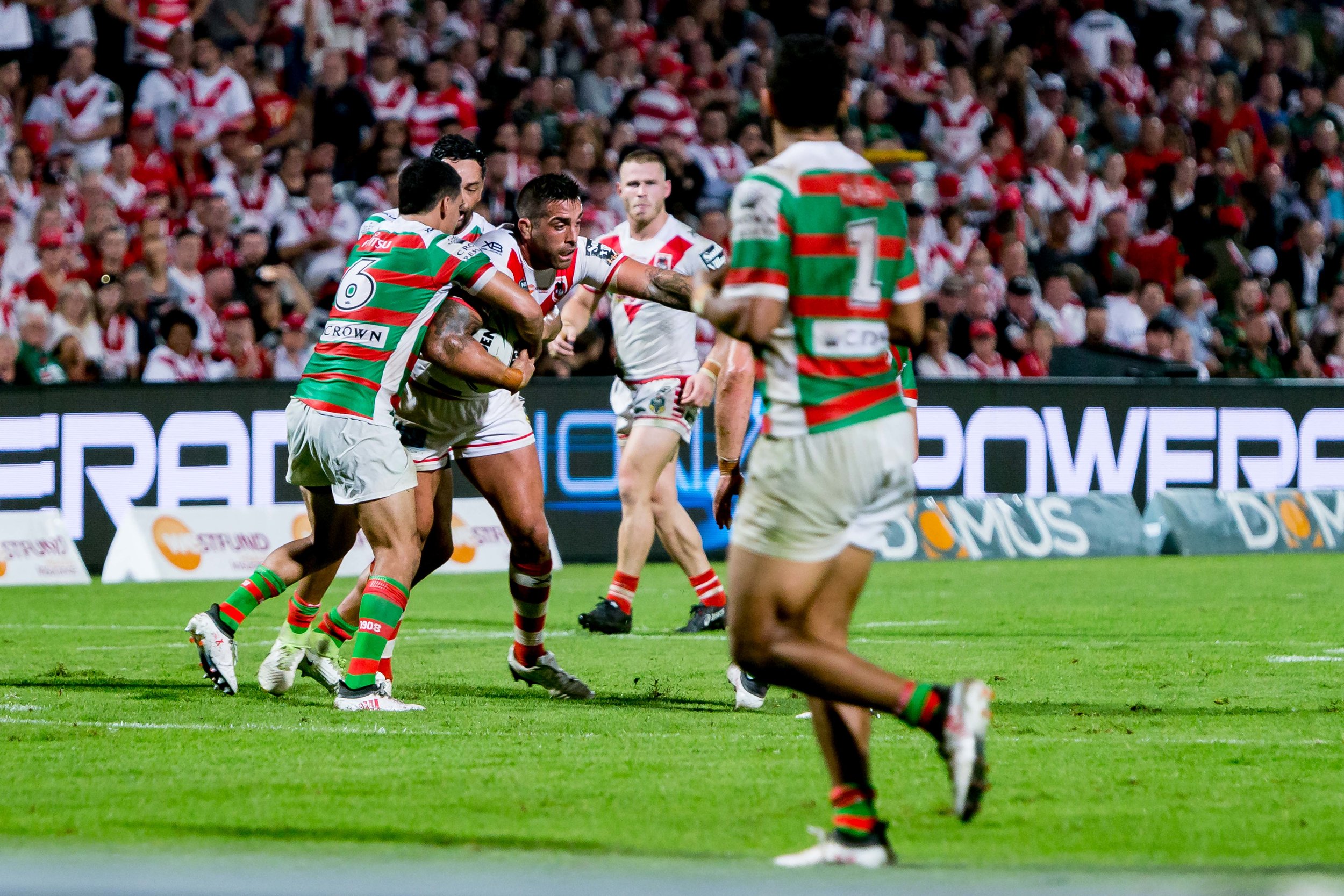 Vaughn warding off the Rabbits