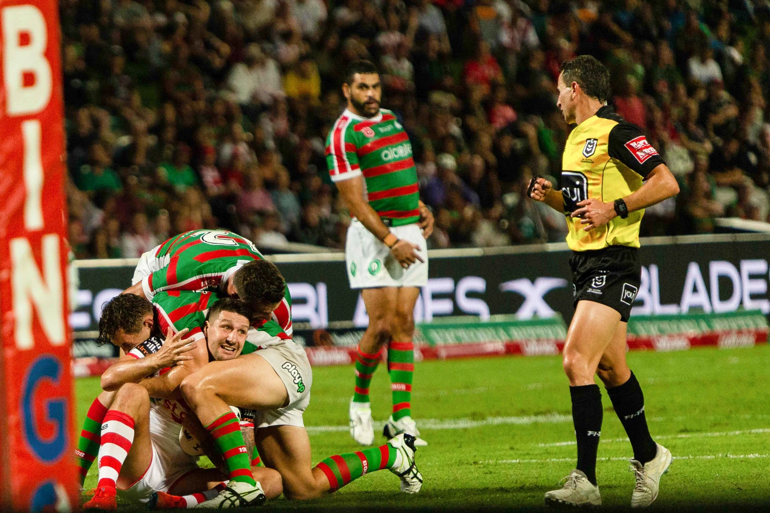 Trying to decapitate our captain’s head off